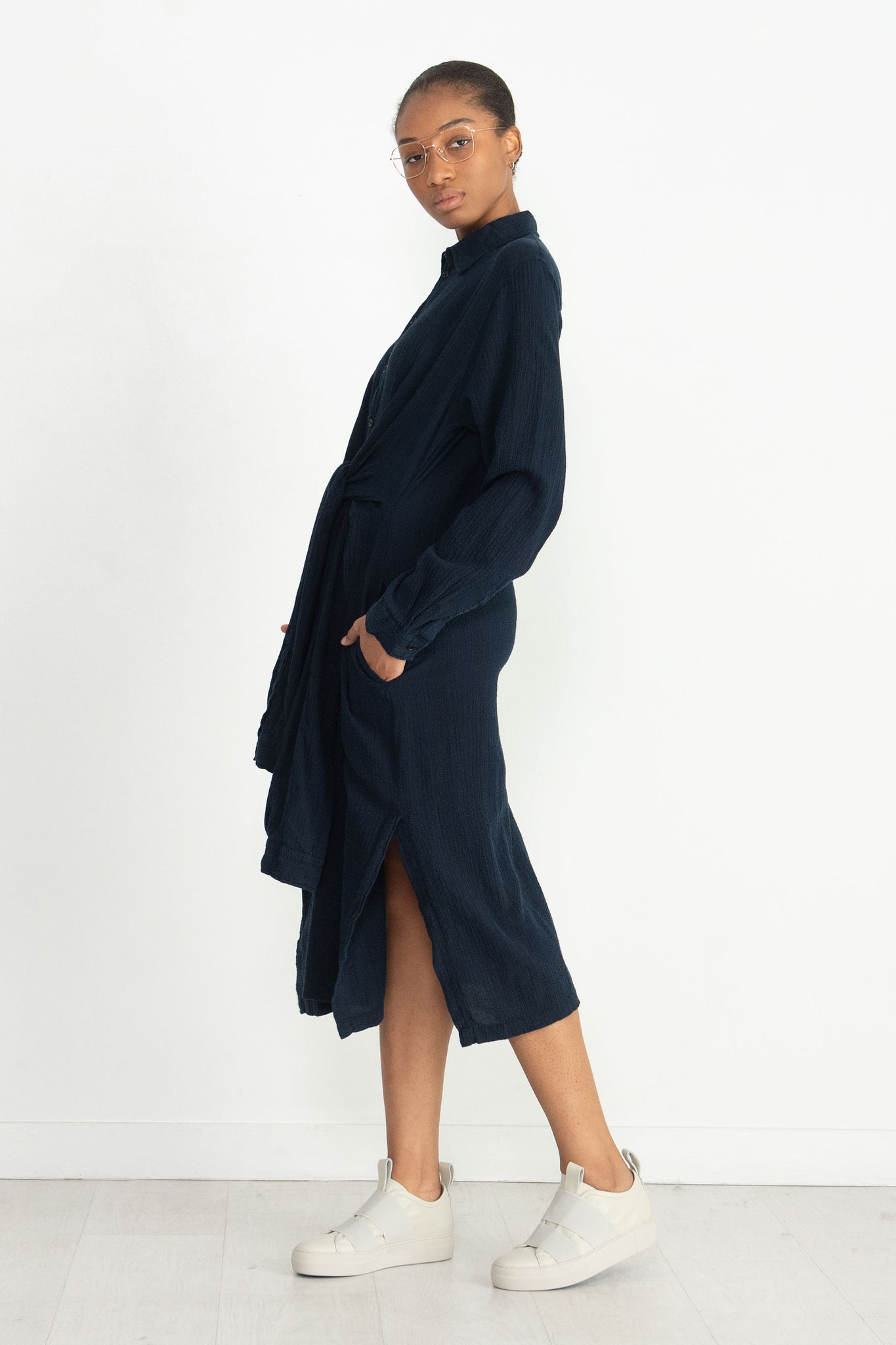 Henrik Vibskov - Mars Shirtdress, Indigo Stripes