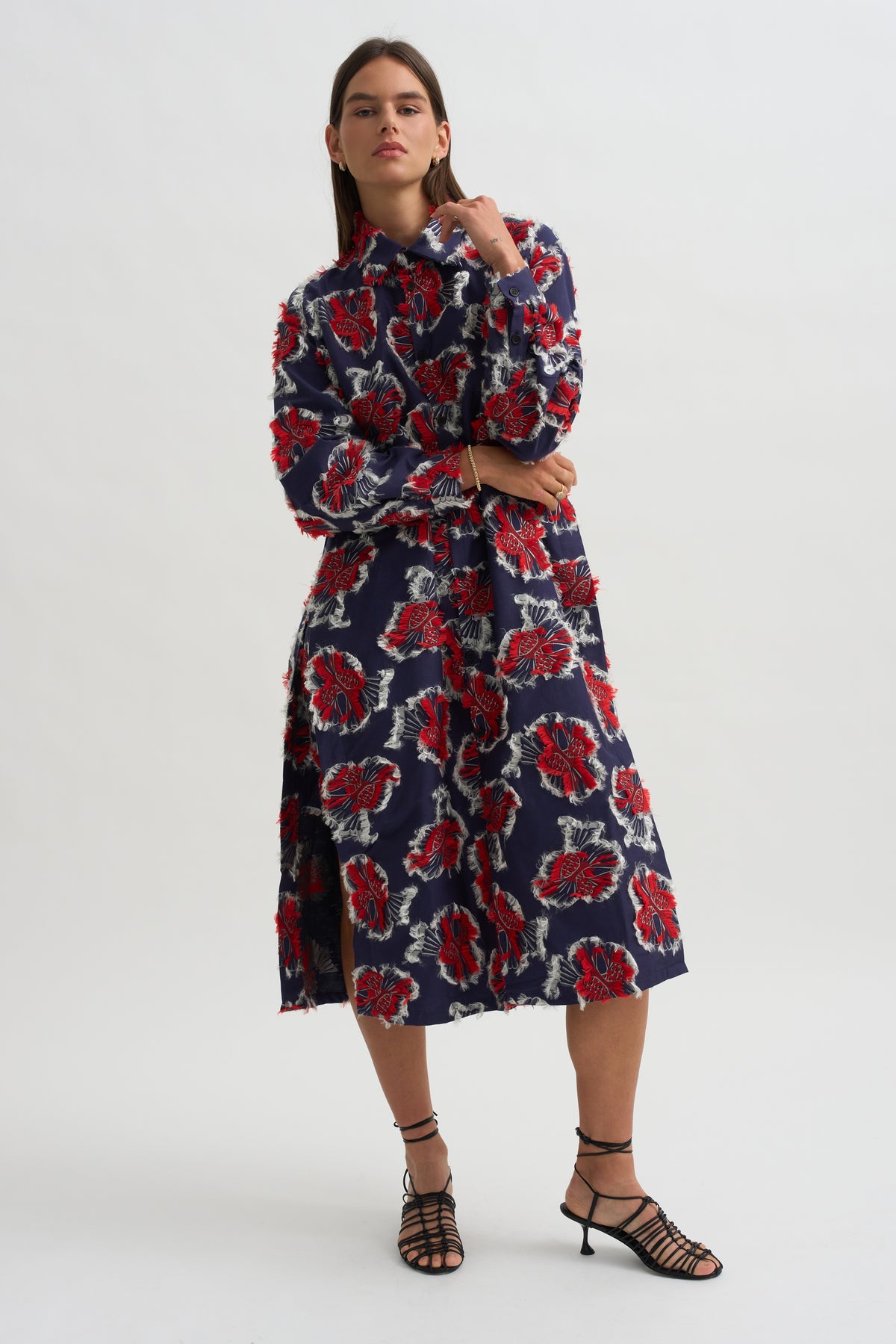 Love You Dress, Red Navy Birdy
