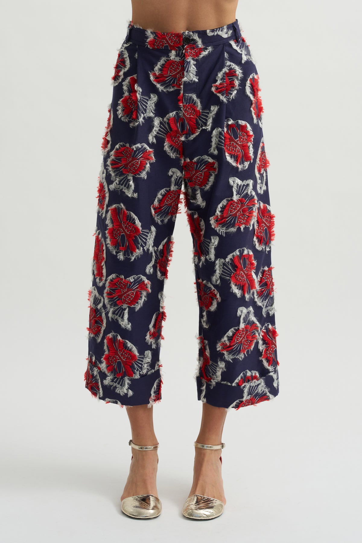 Say Cotton Pants, Red Navy Birdy