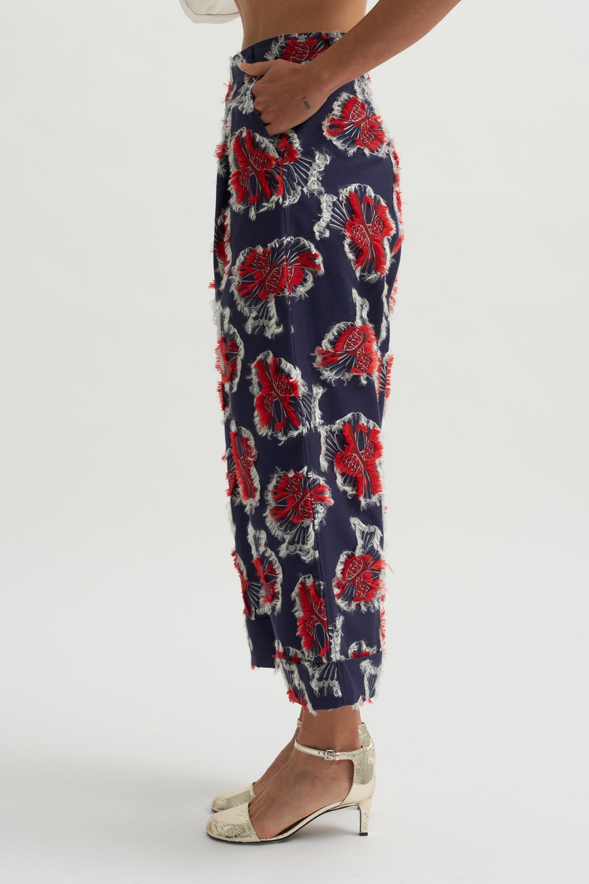 Say Cotton Pants, Red Navy Birdy