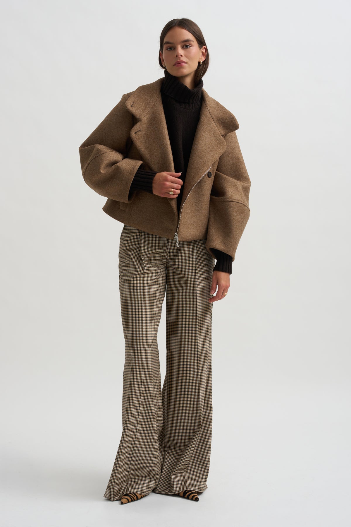 Moon Short Jacket, Camel