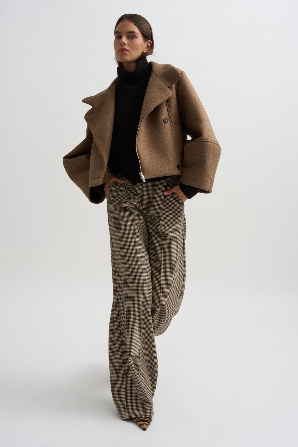 Moon Short Jacket, Camel