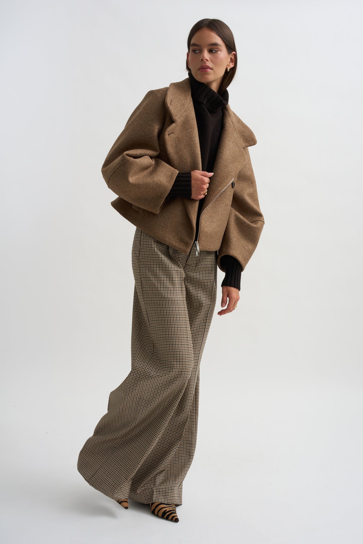 Moon Short Jacket, Camel