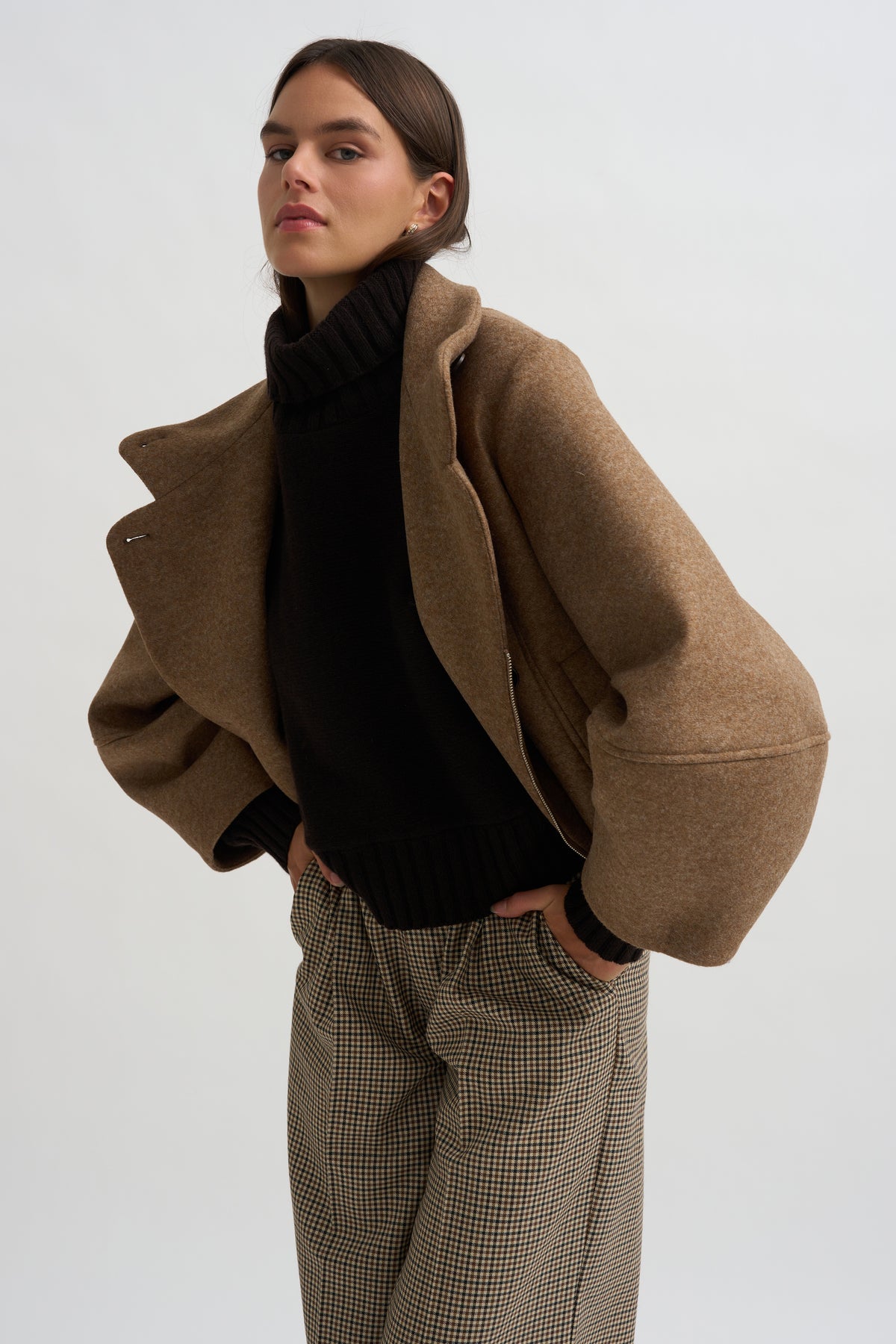 Moon Short Jacket, Camel