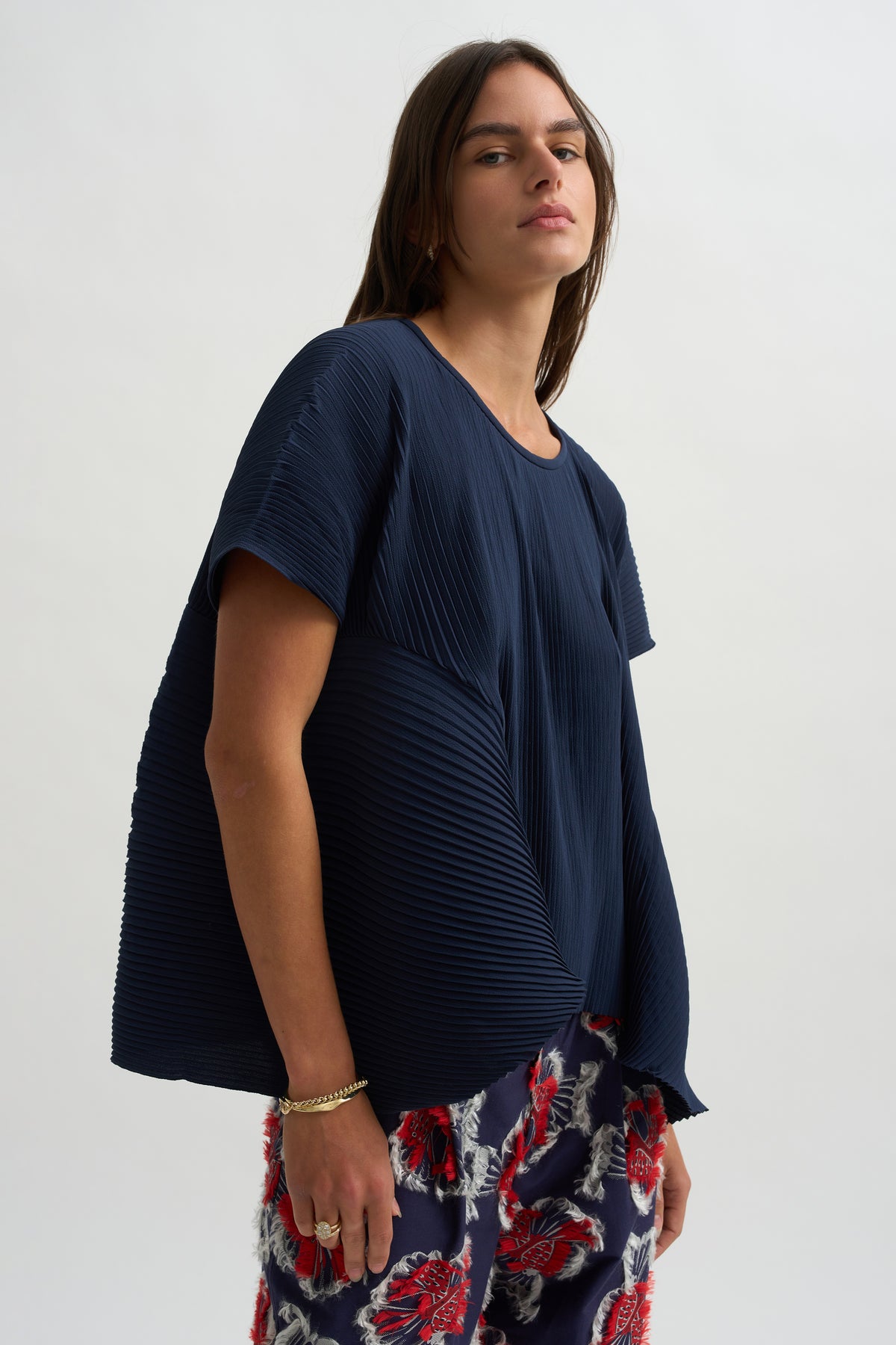 Thumb Plisse Blouse, Blues