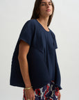 Thumb Plisse Blouse, Blues