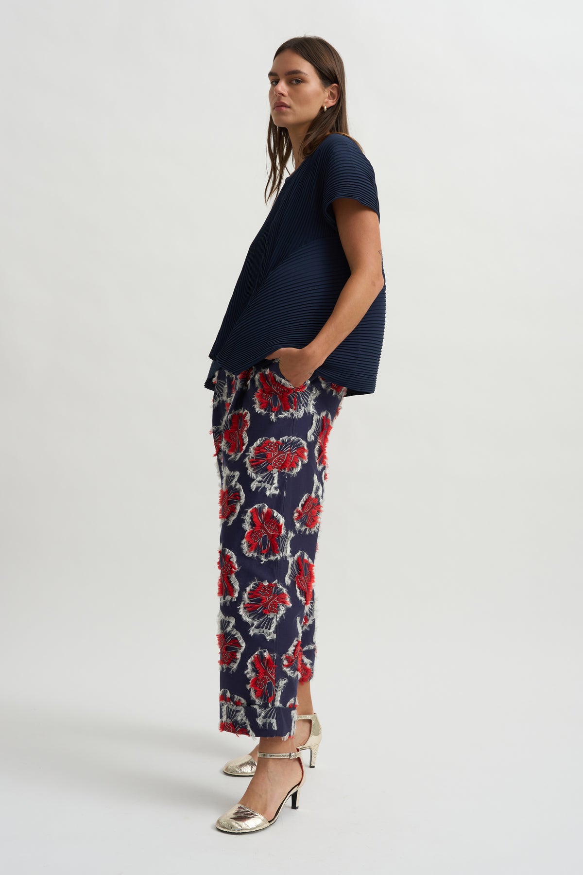 Thumb Plisse Blouse, Blues
