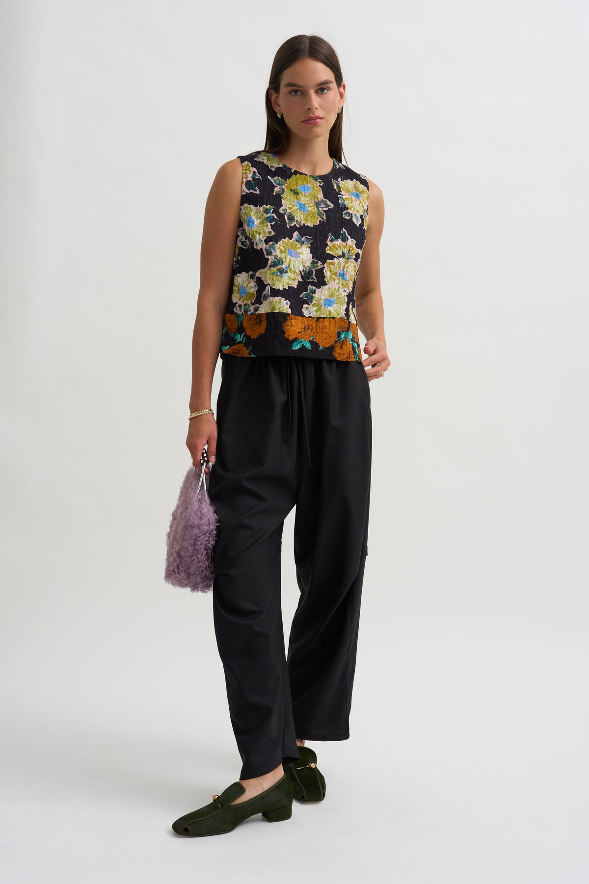 Drawstring Pants, Tropical Black