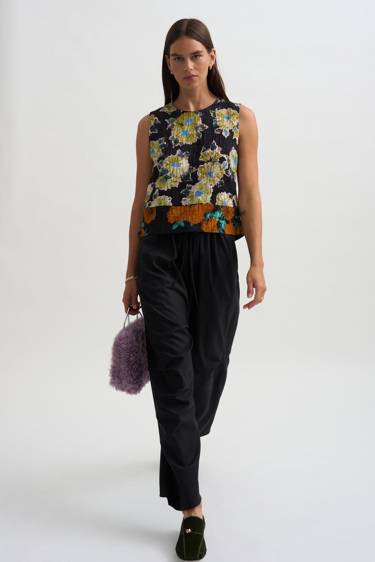 Drawstring Pants, Tropical Black