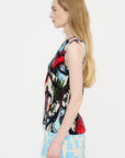 Sleeveless Plissé Top, Carrots