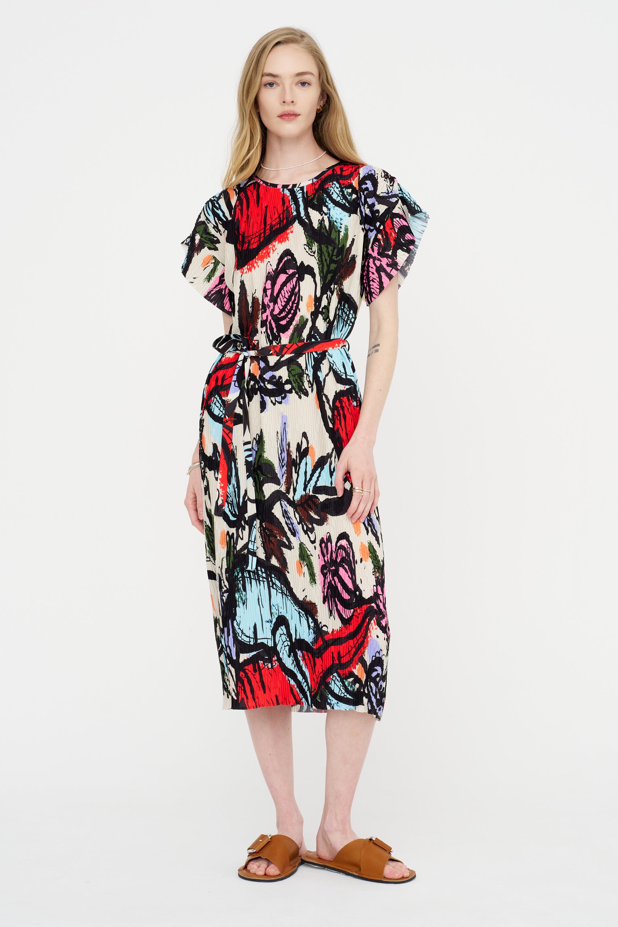 New Pina Plissé Dress, Carrots