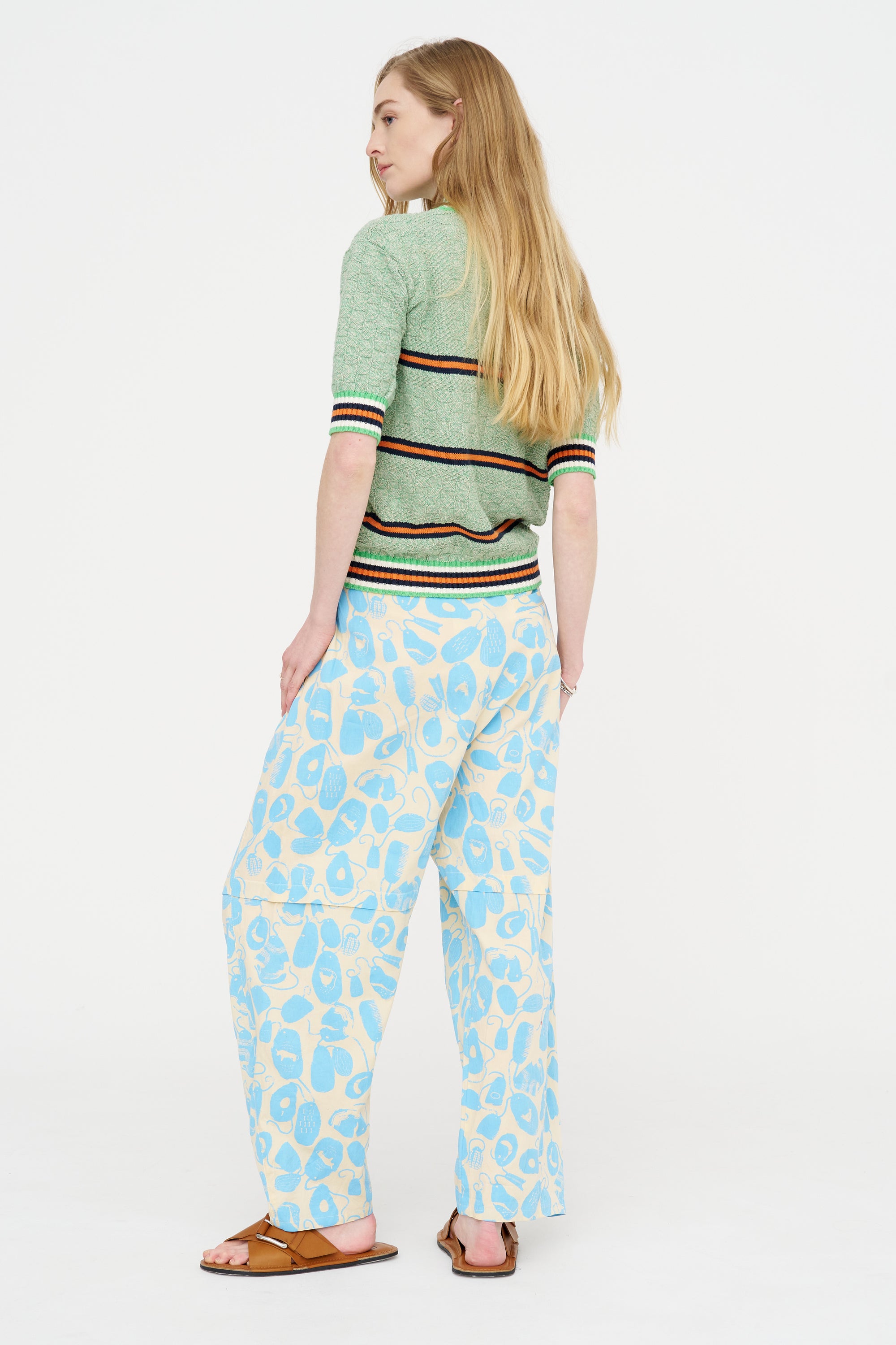 Drawstring Pants, Ecru Amulets