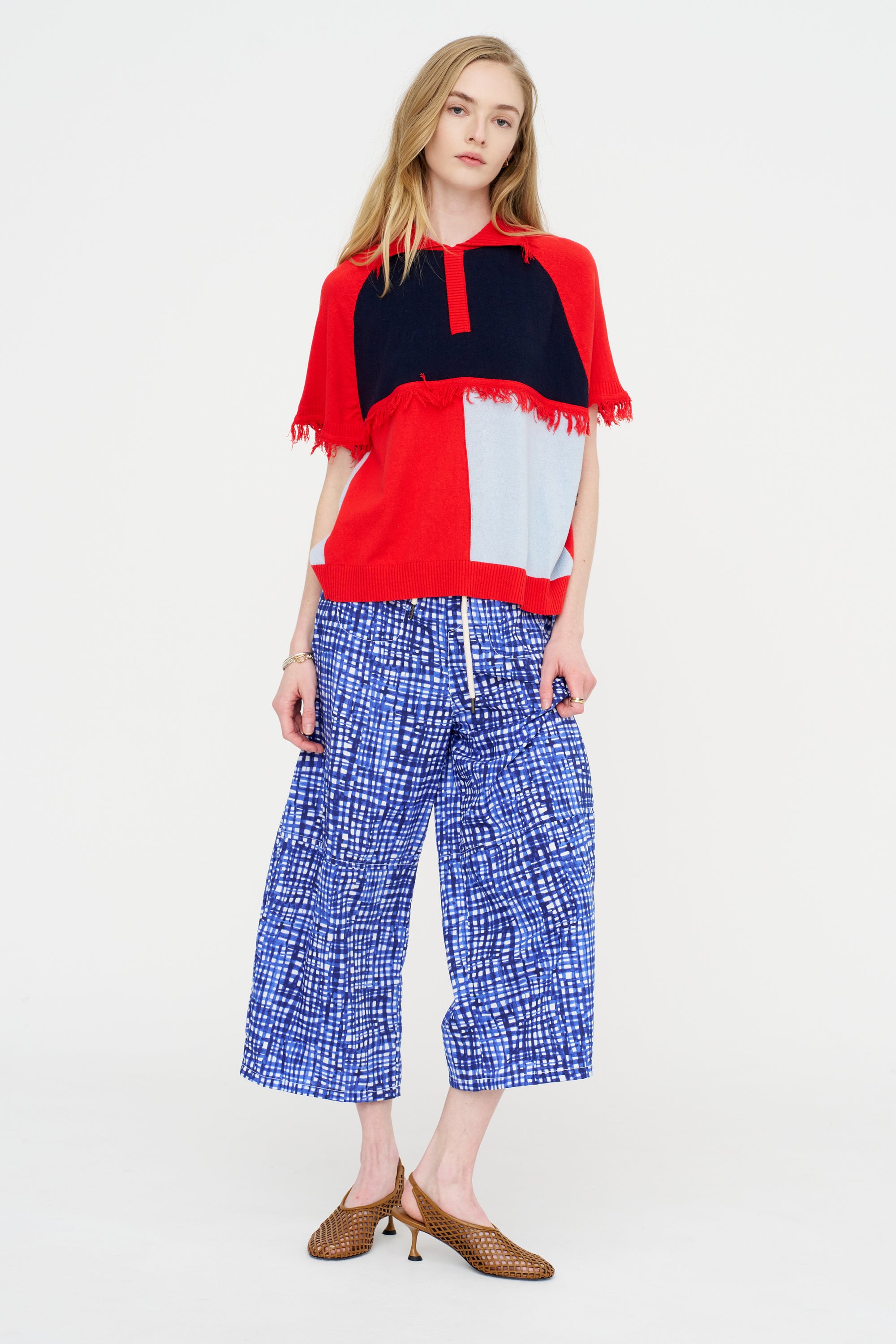 Suit Cover Polo Knit, Pink Light Blue Zeppelin