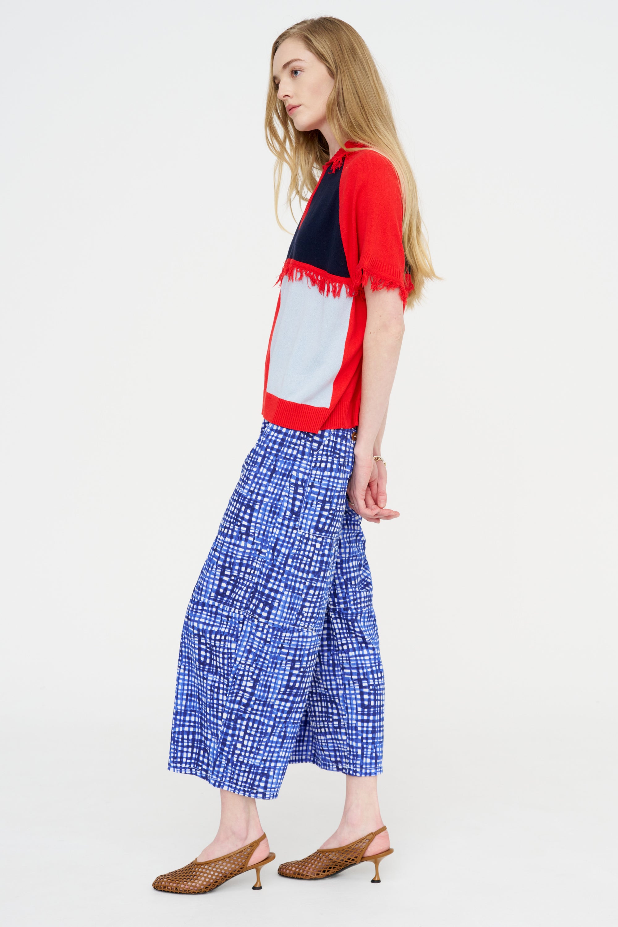 Suit Cover Polo Knit, Pink Light Blue Zeppelin