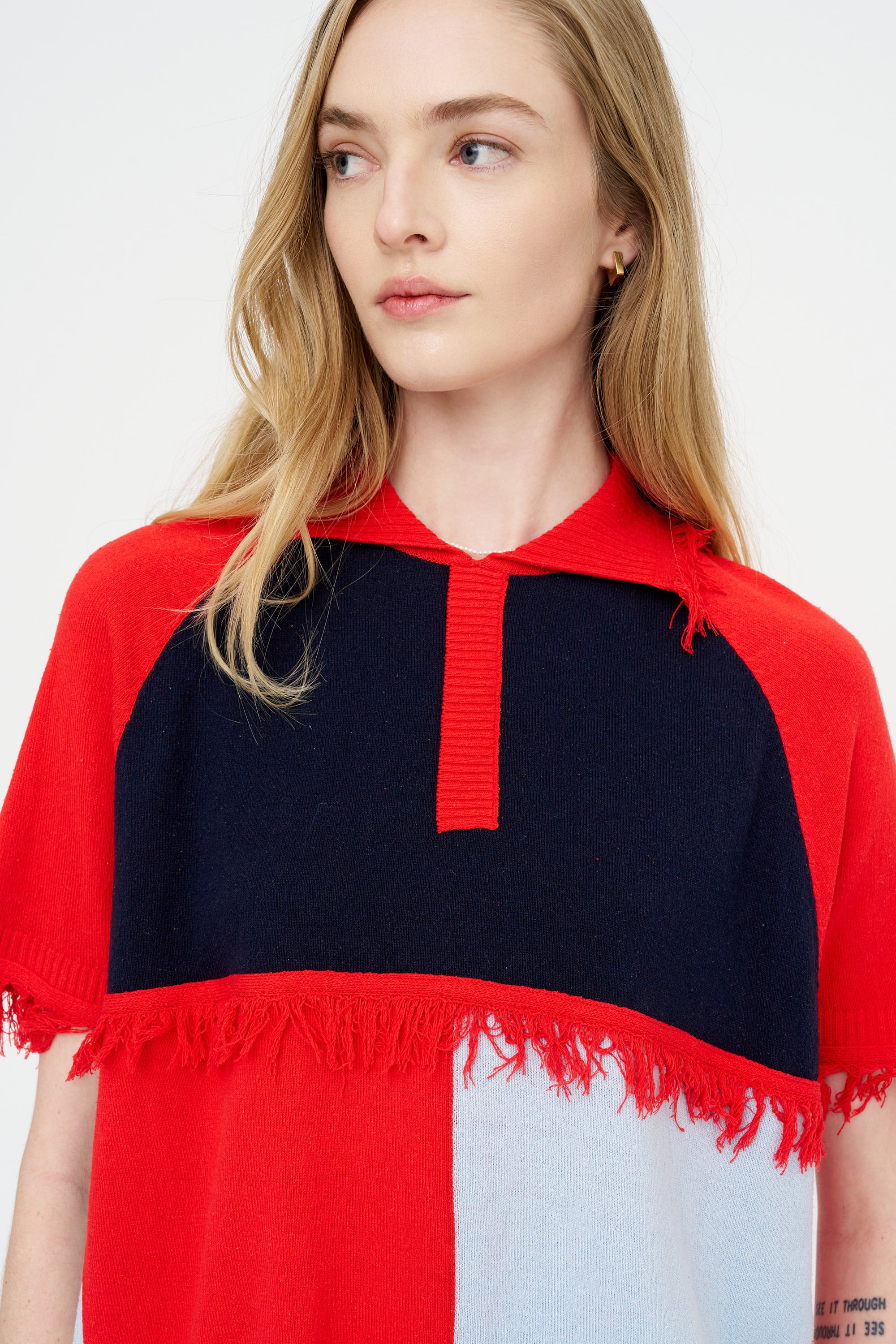 Suit Cover Polo Knit, Pink Light Blue Zeppelin