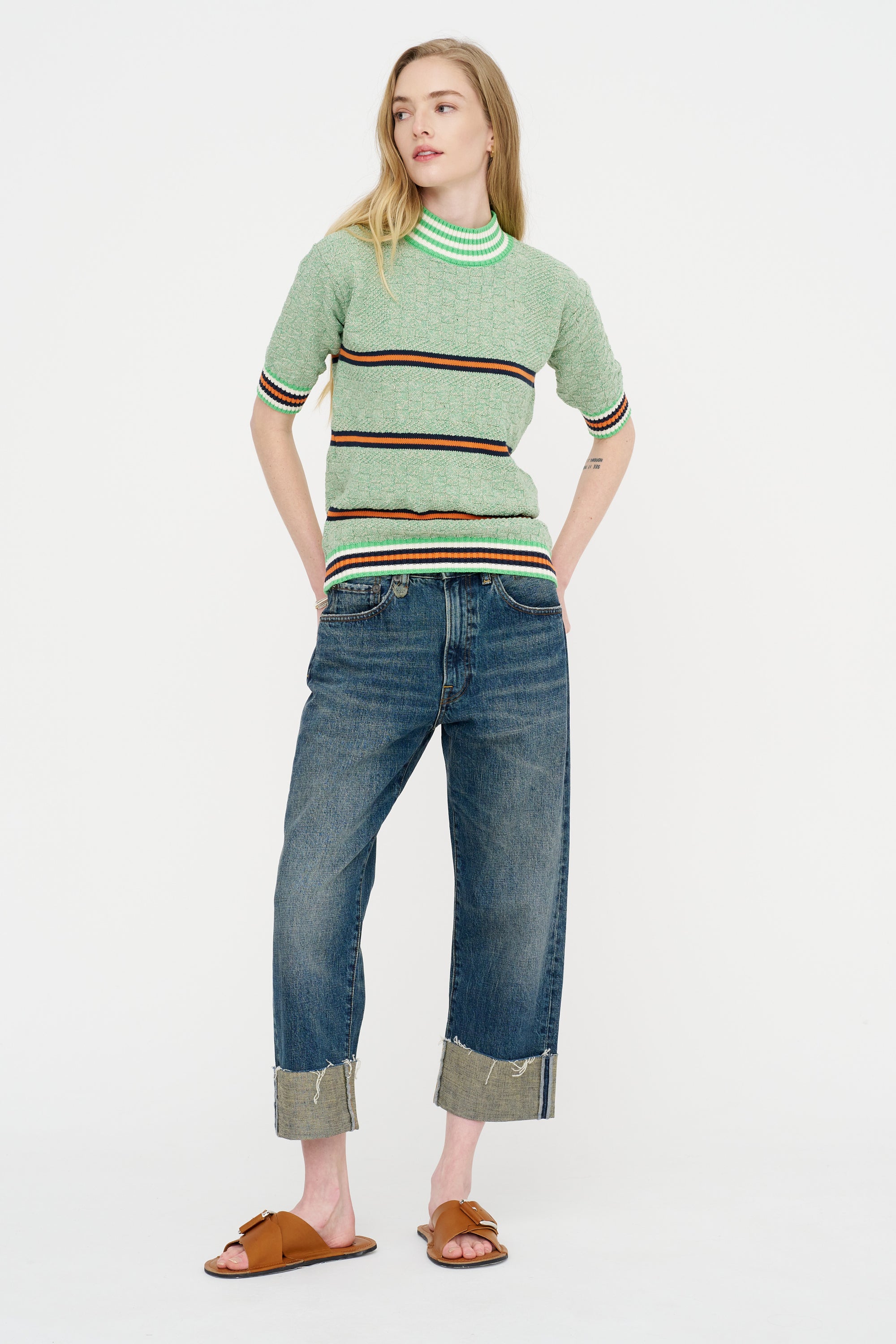 Safe-T Knit, Green Grey Denim