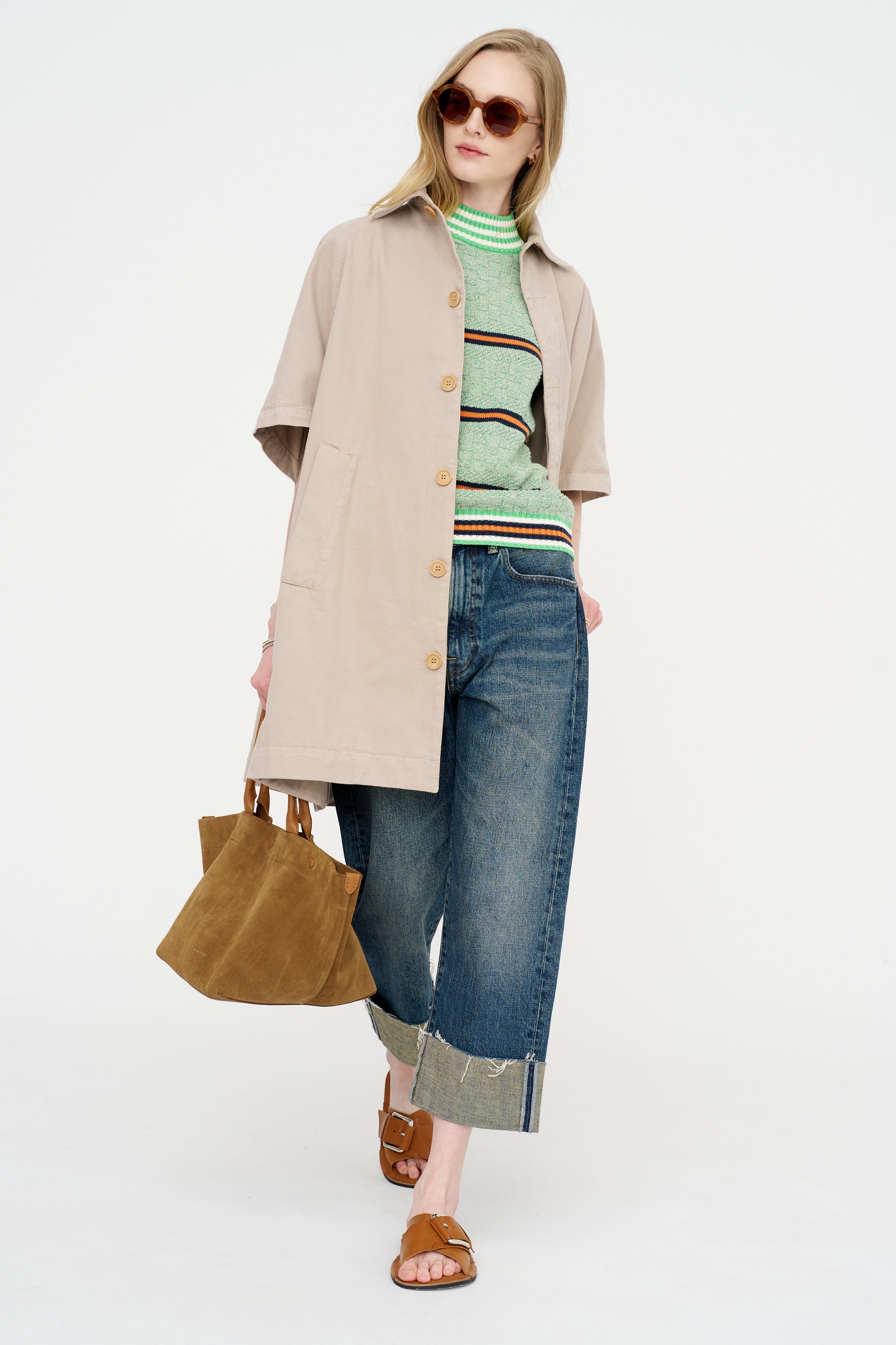 Safe-T Knit, Green Grey Denim