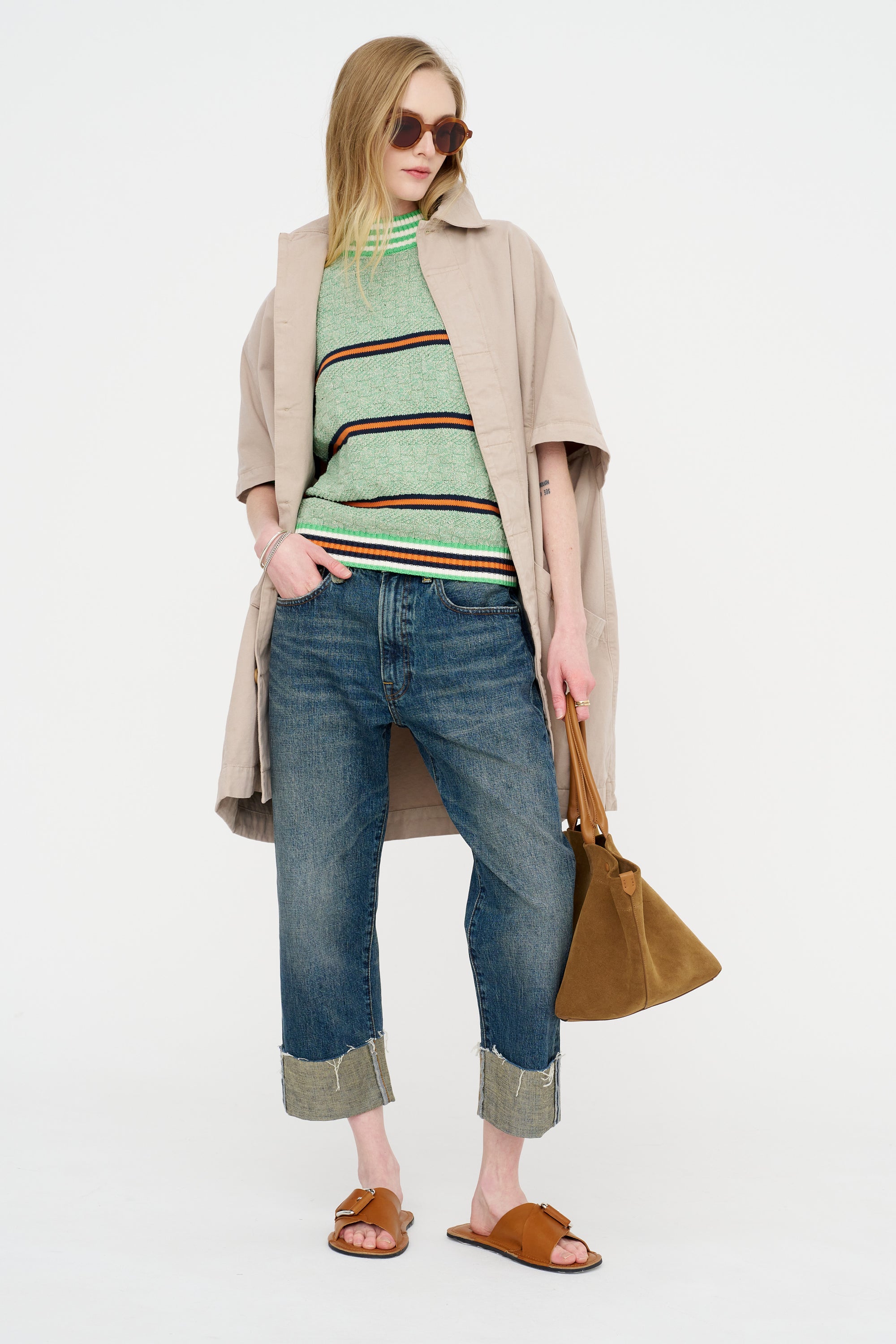 Safe-T Knit, Green Grey Denim