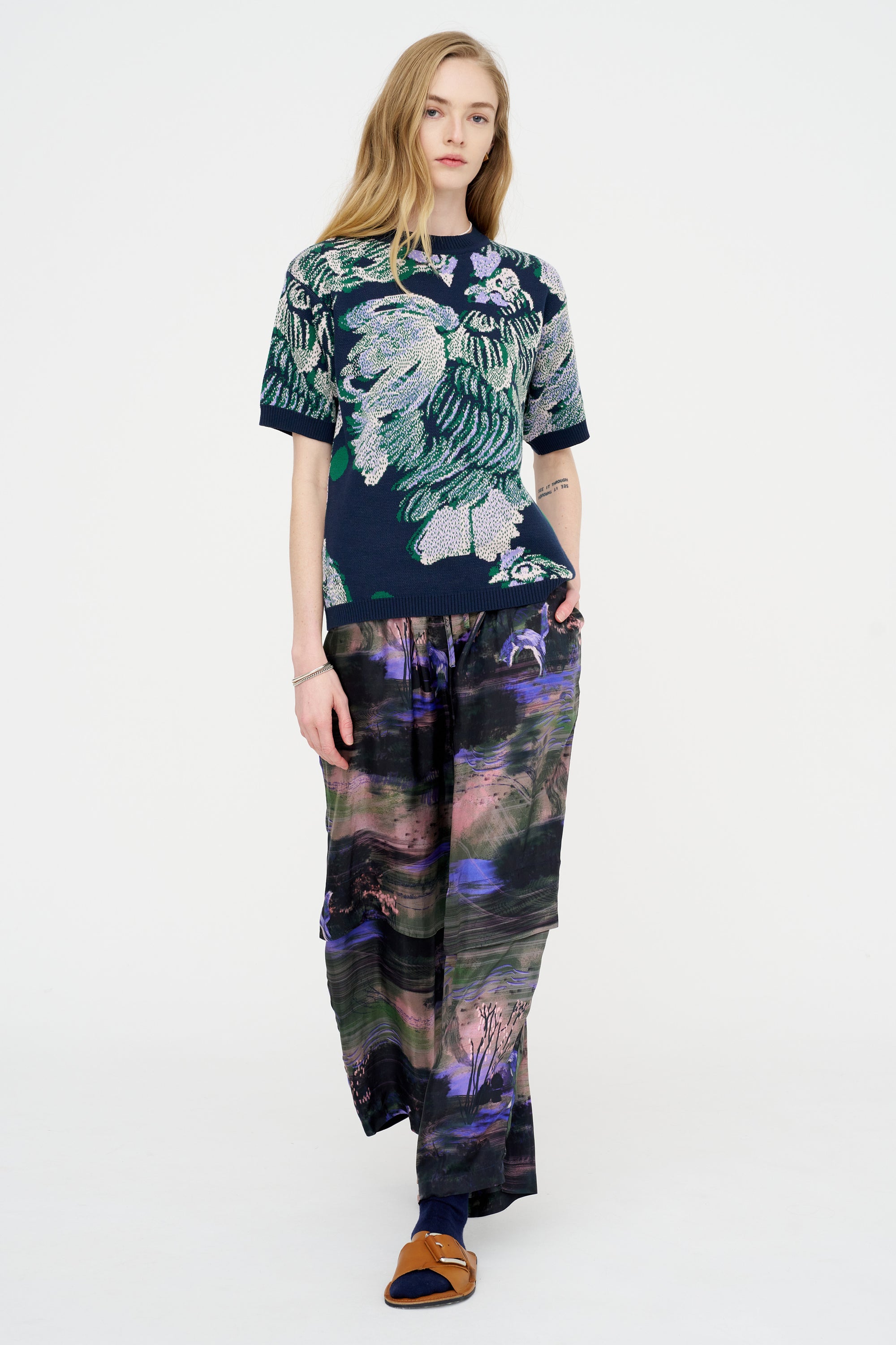 Chicken T Knit, Chicken Navy