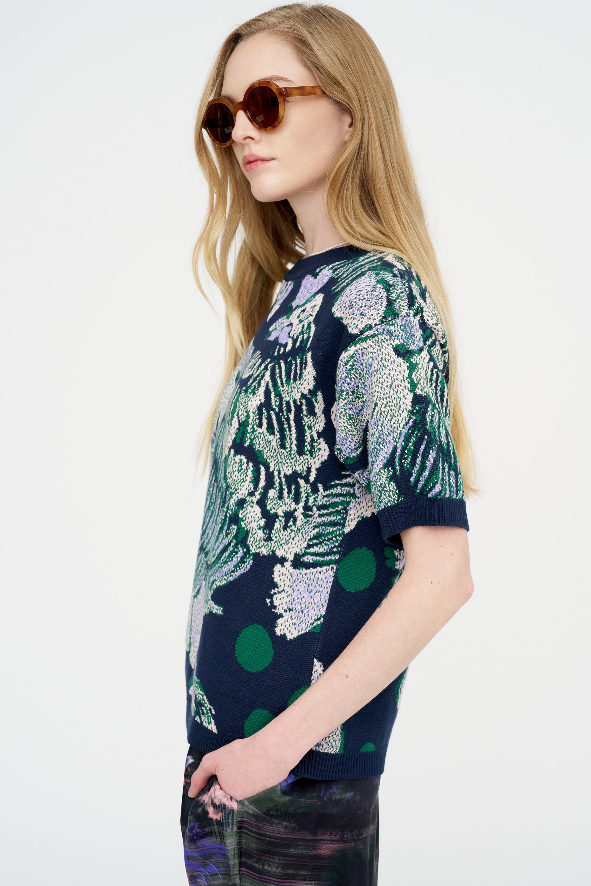 Chicken T Knit, Chicken Navy