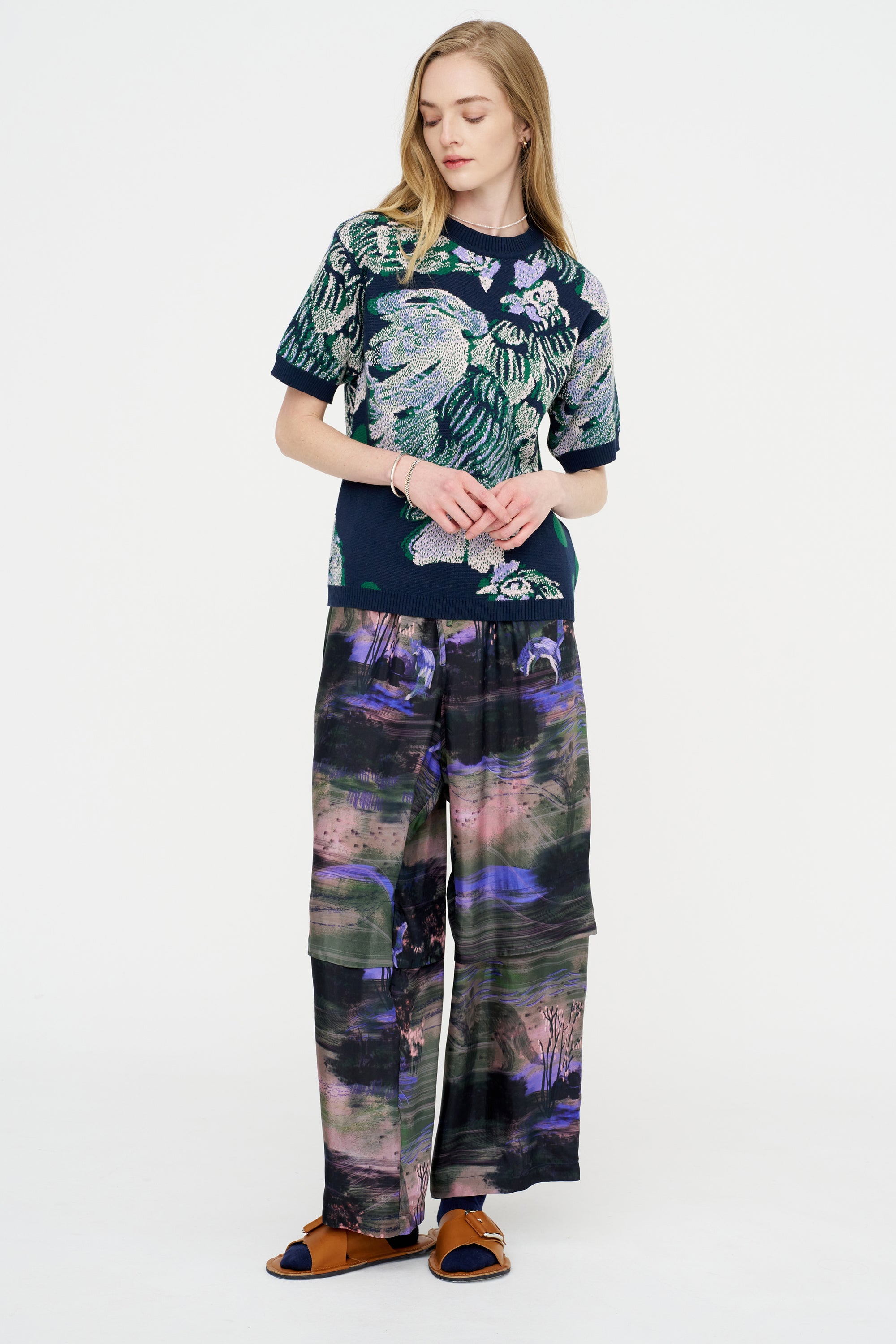 Chicken T Knit, Chicken Navy