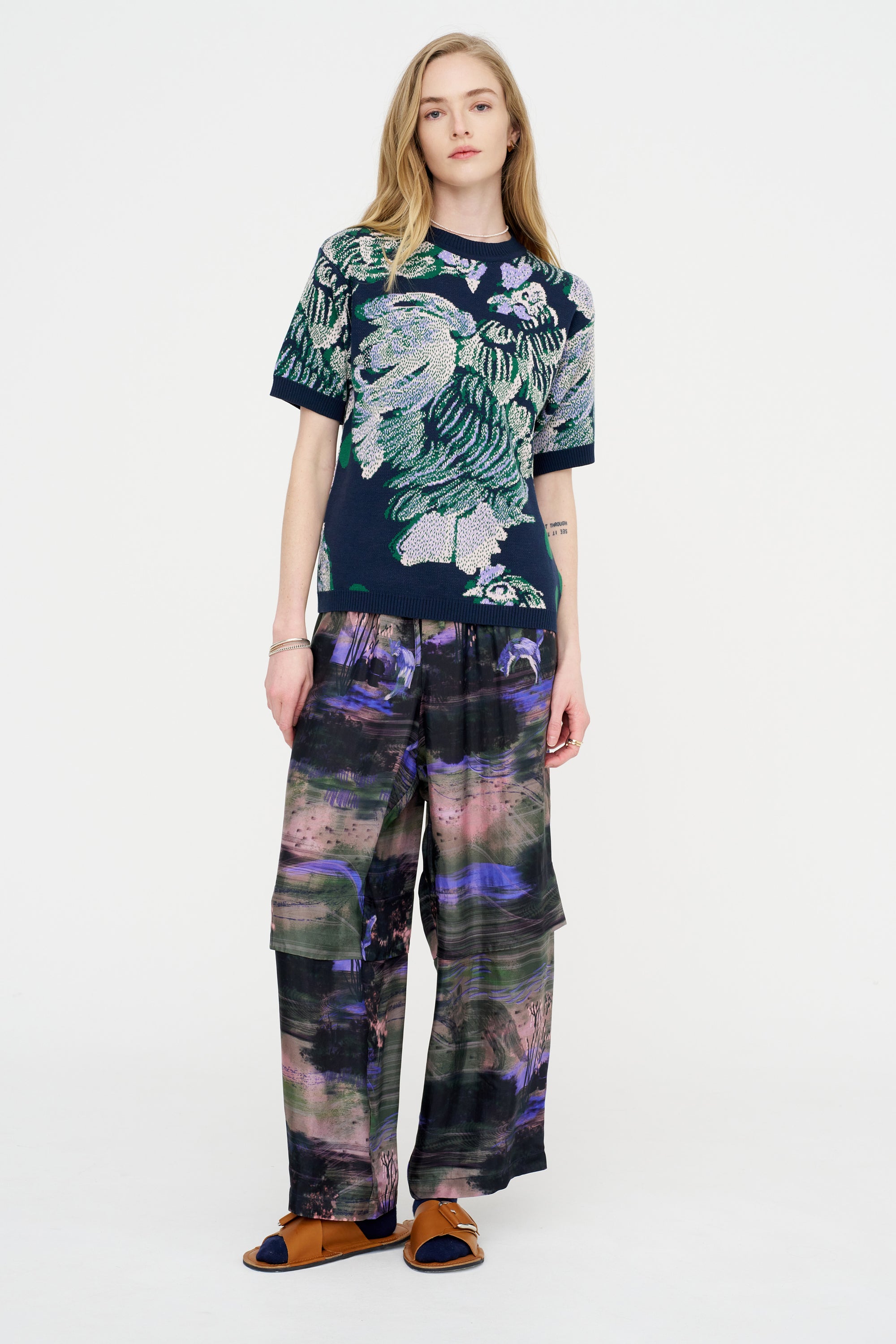 Chicken T Knit, Chicken Navy