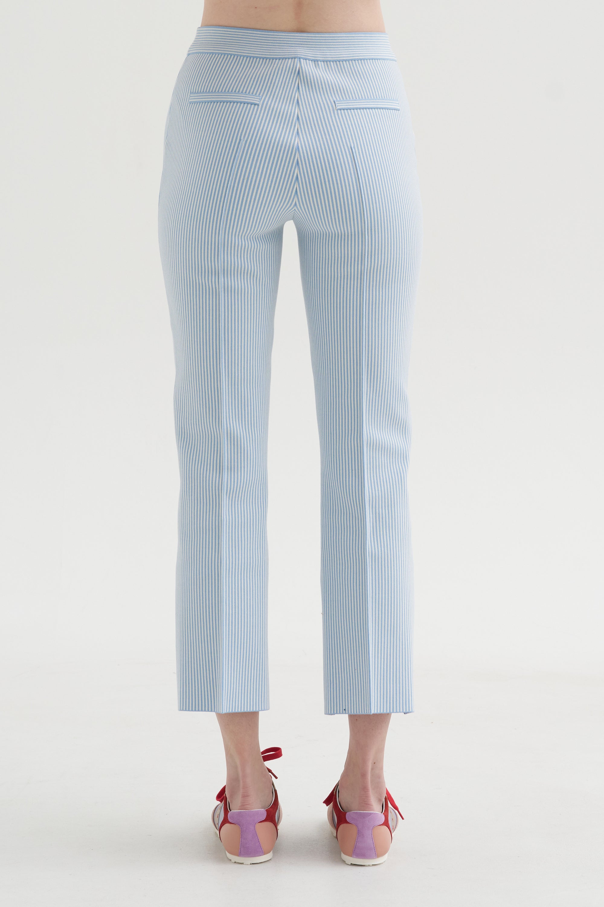Kick Pant, Pale Blue Seersucker