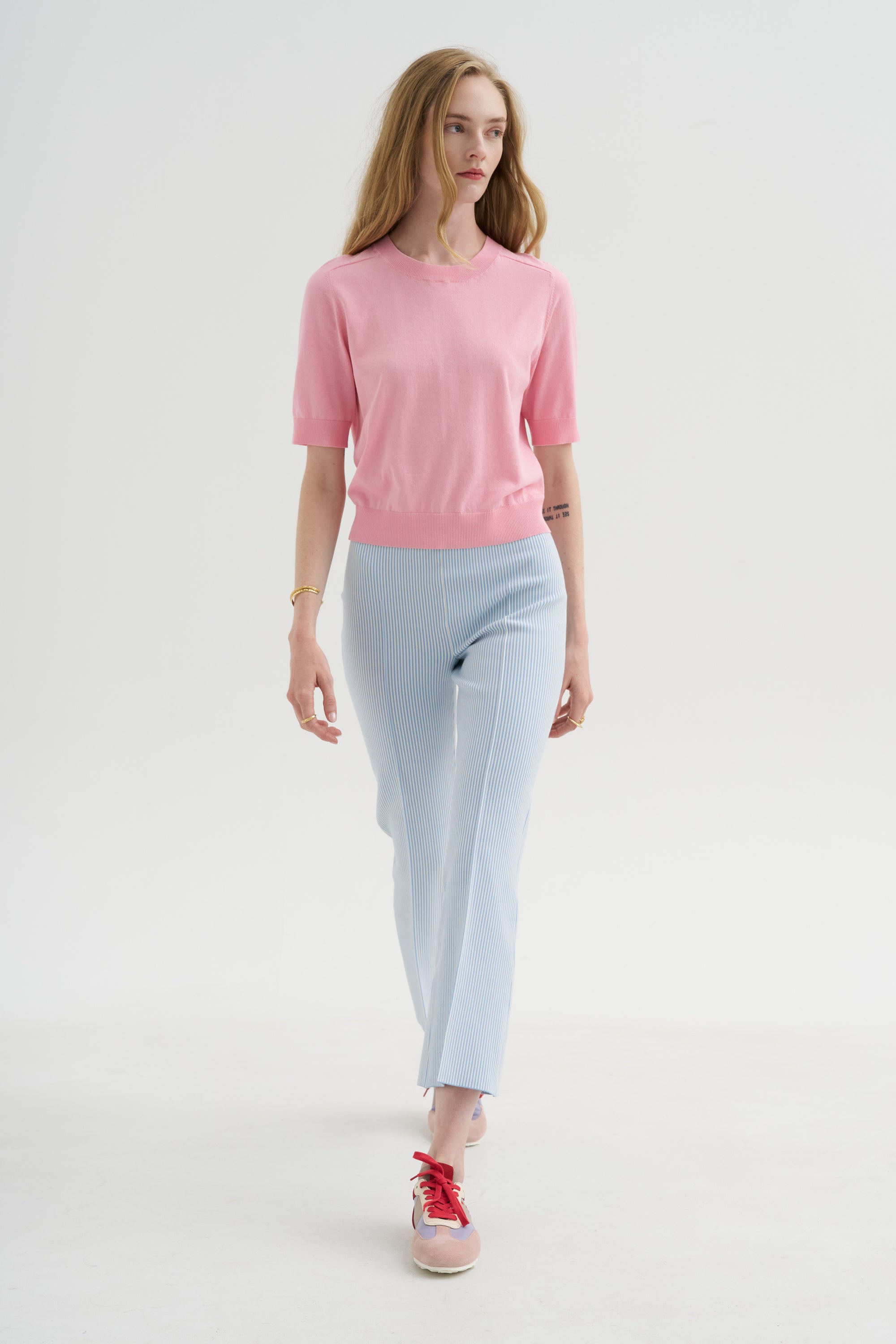 Kick Pant, Pale Blue Seersucker