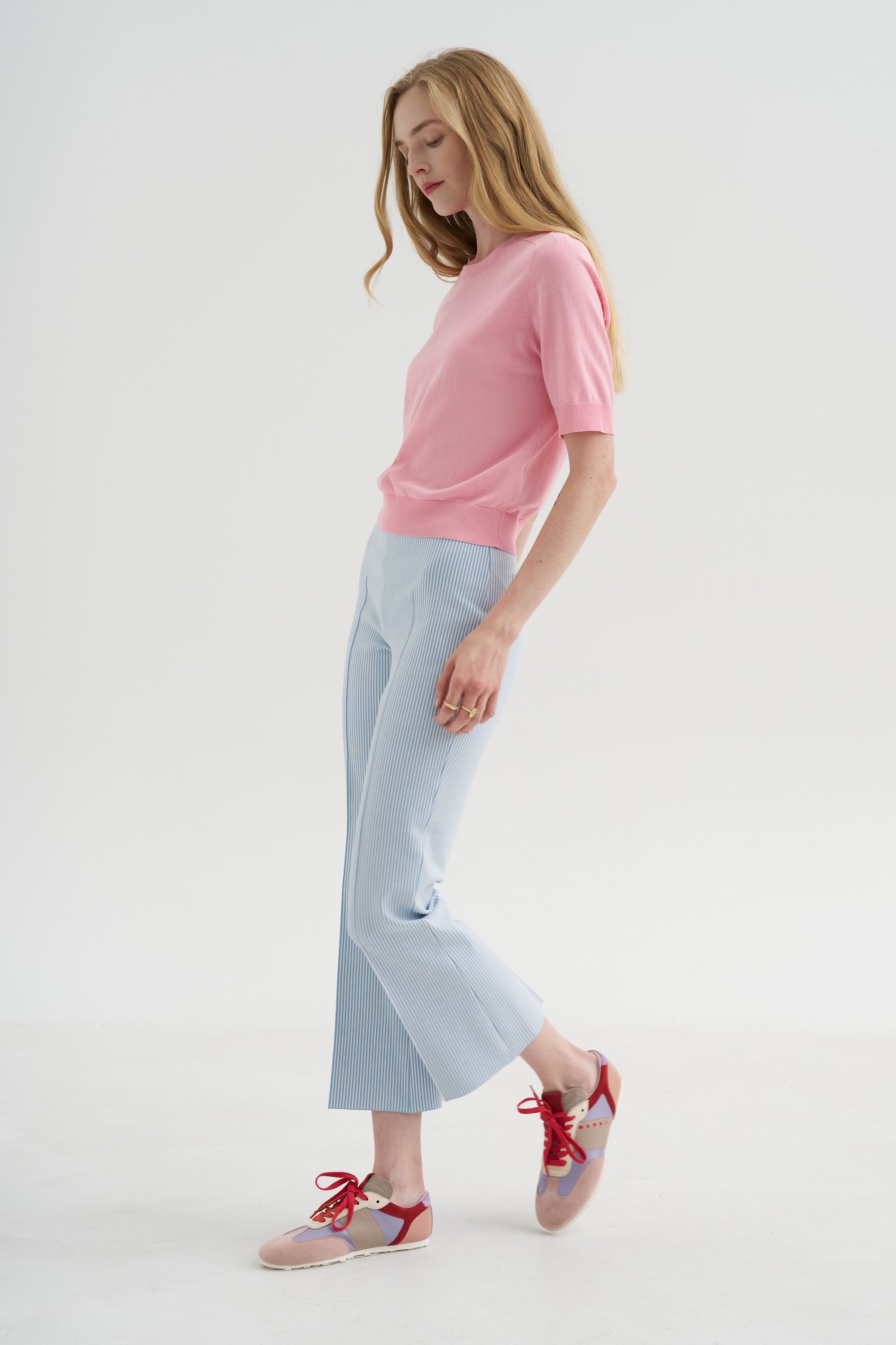 Kick Pant, Pale Blue Seersucker