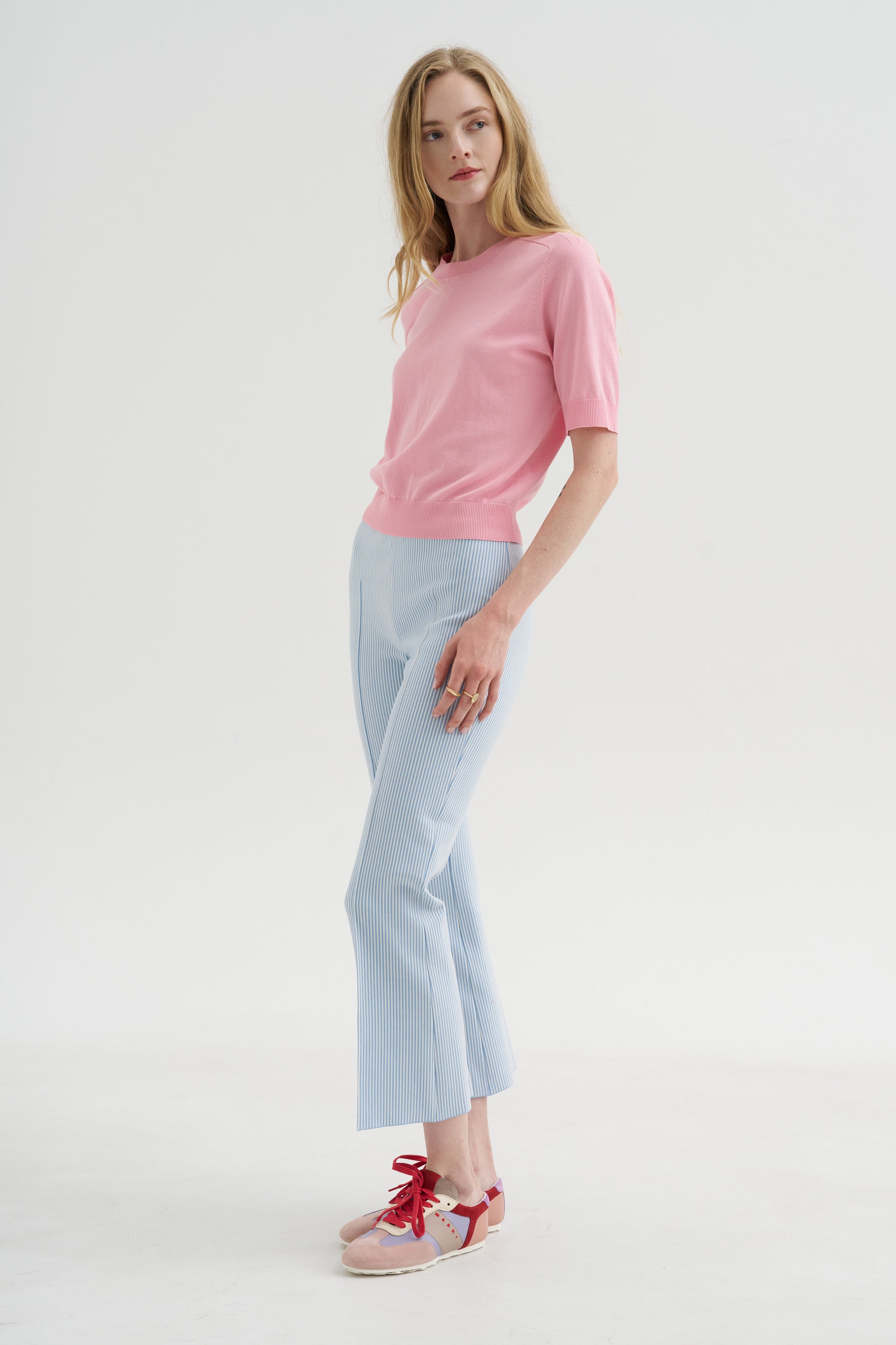 Kick Pant, Pale Blue Seersucker