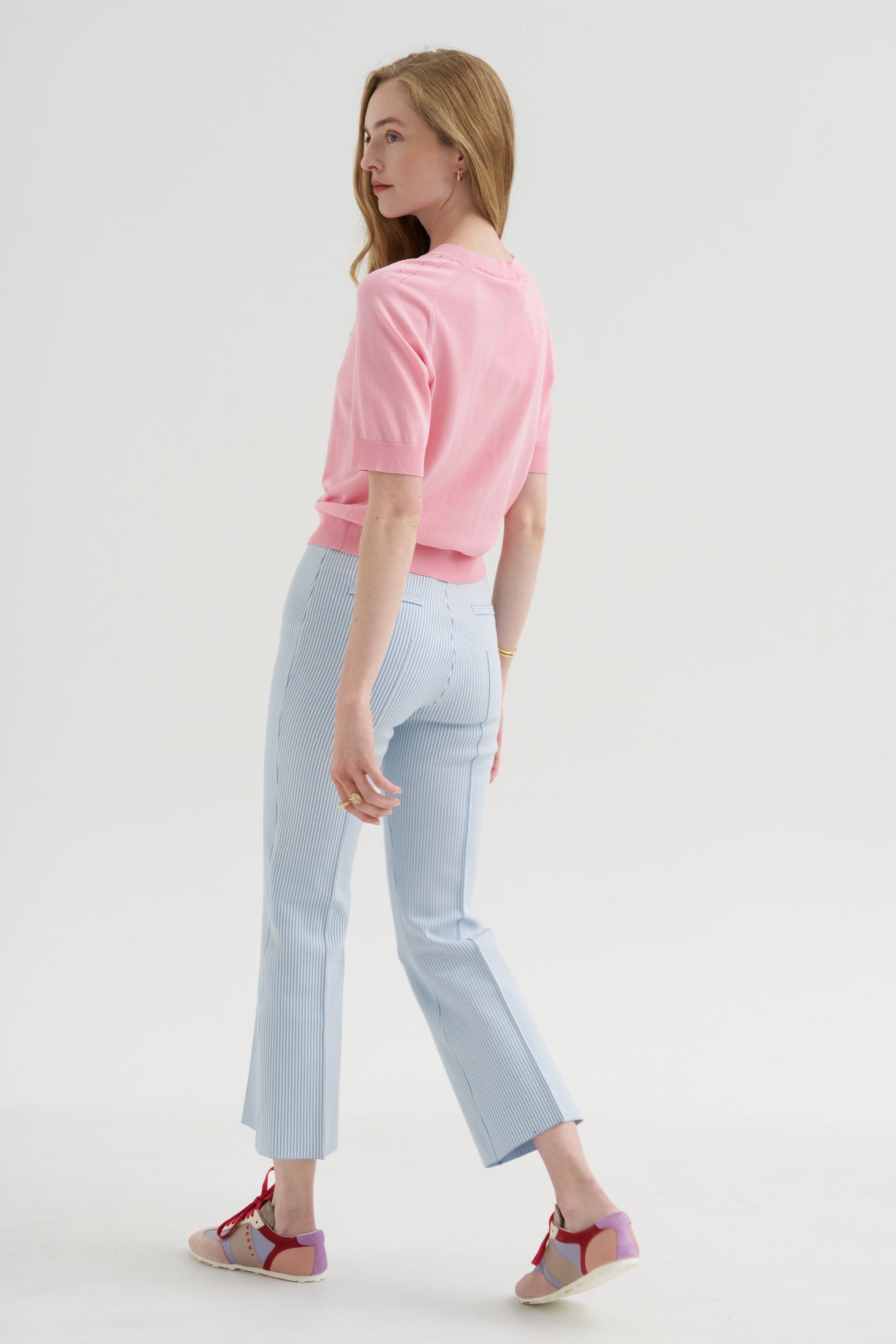 Kick Pant, Pale Blue Seersucker