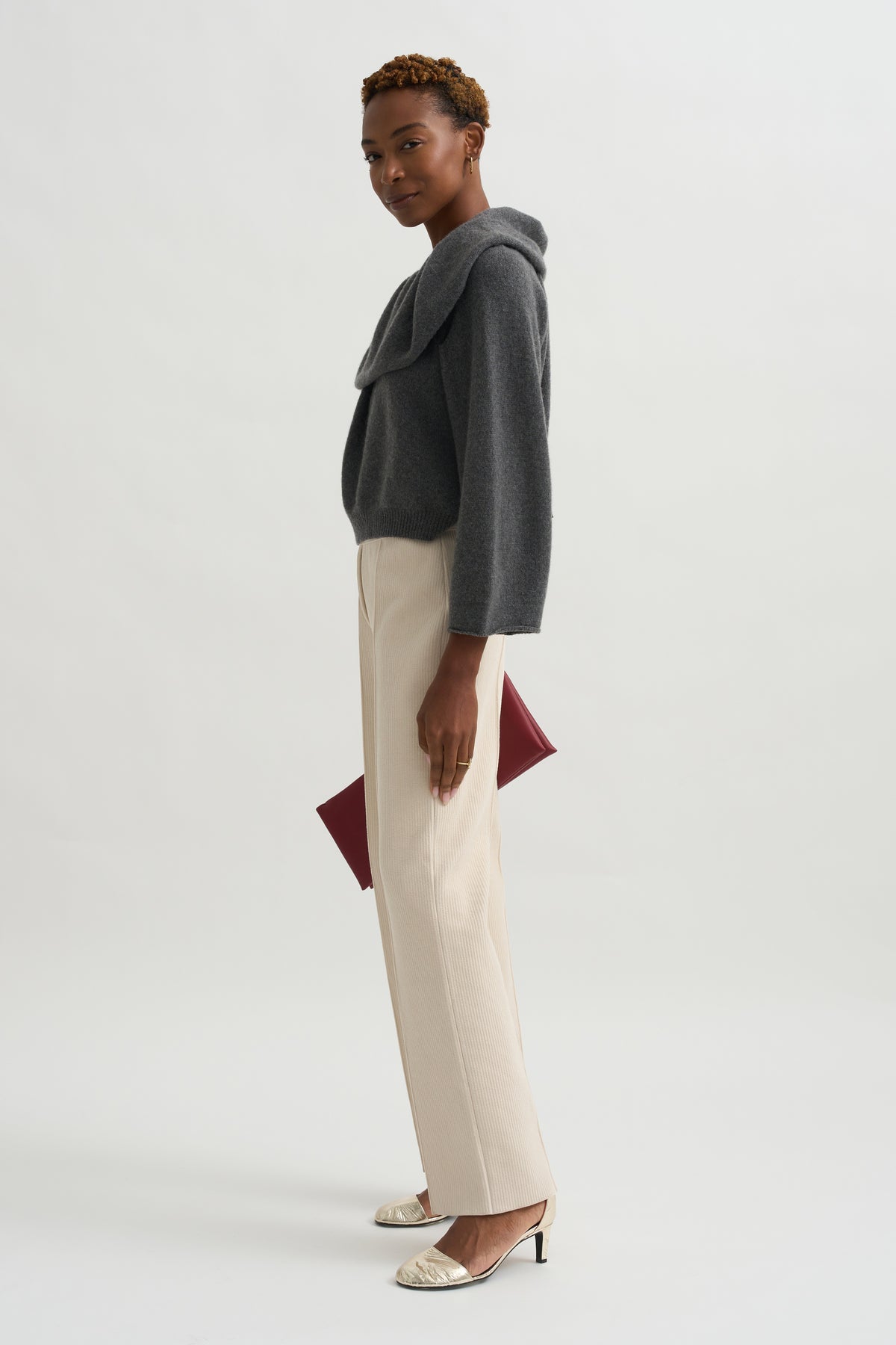 Corduroy Evie Pant, Ivory