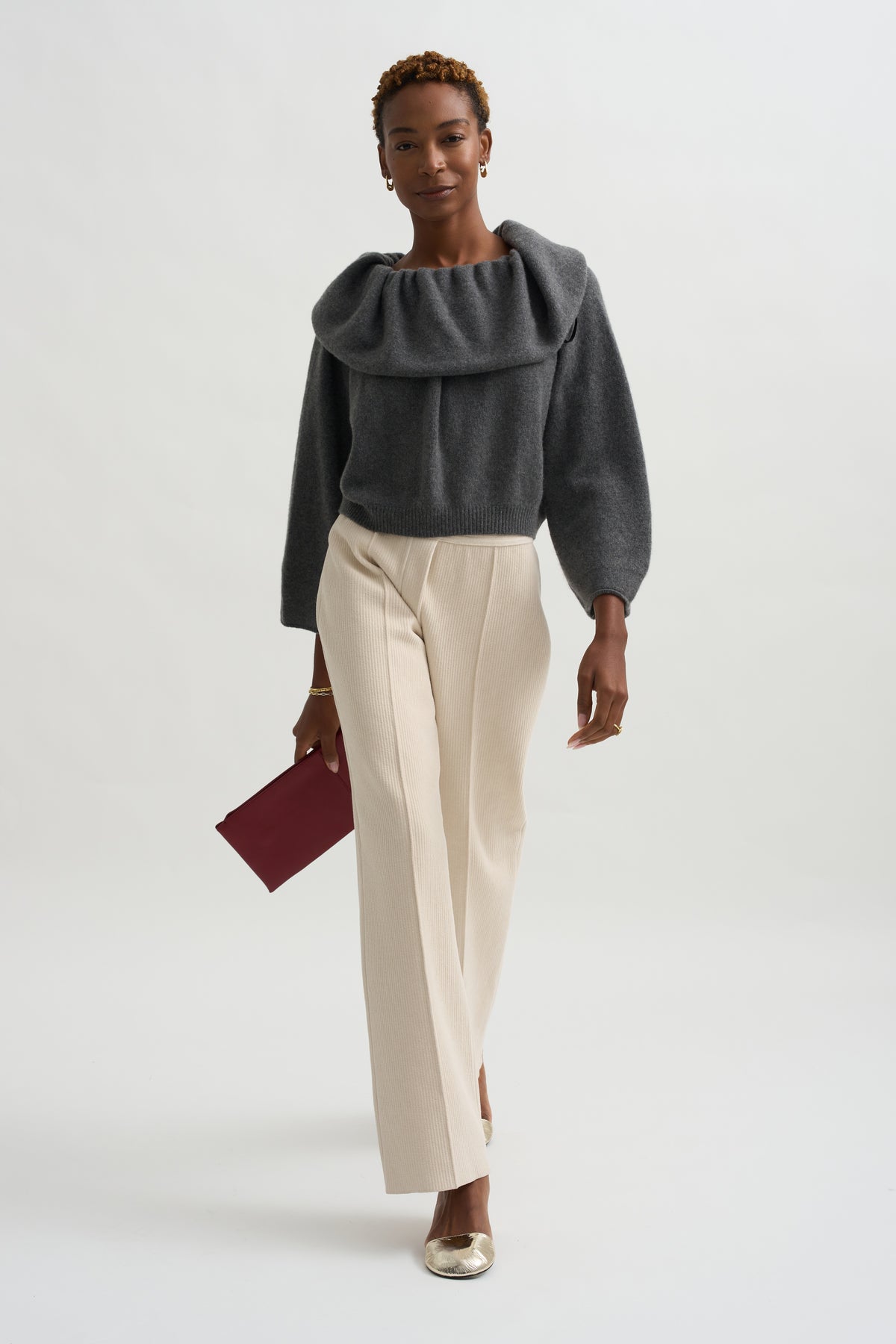 Corduroy Evie Pant, Ivory