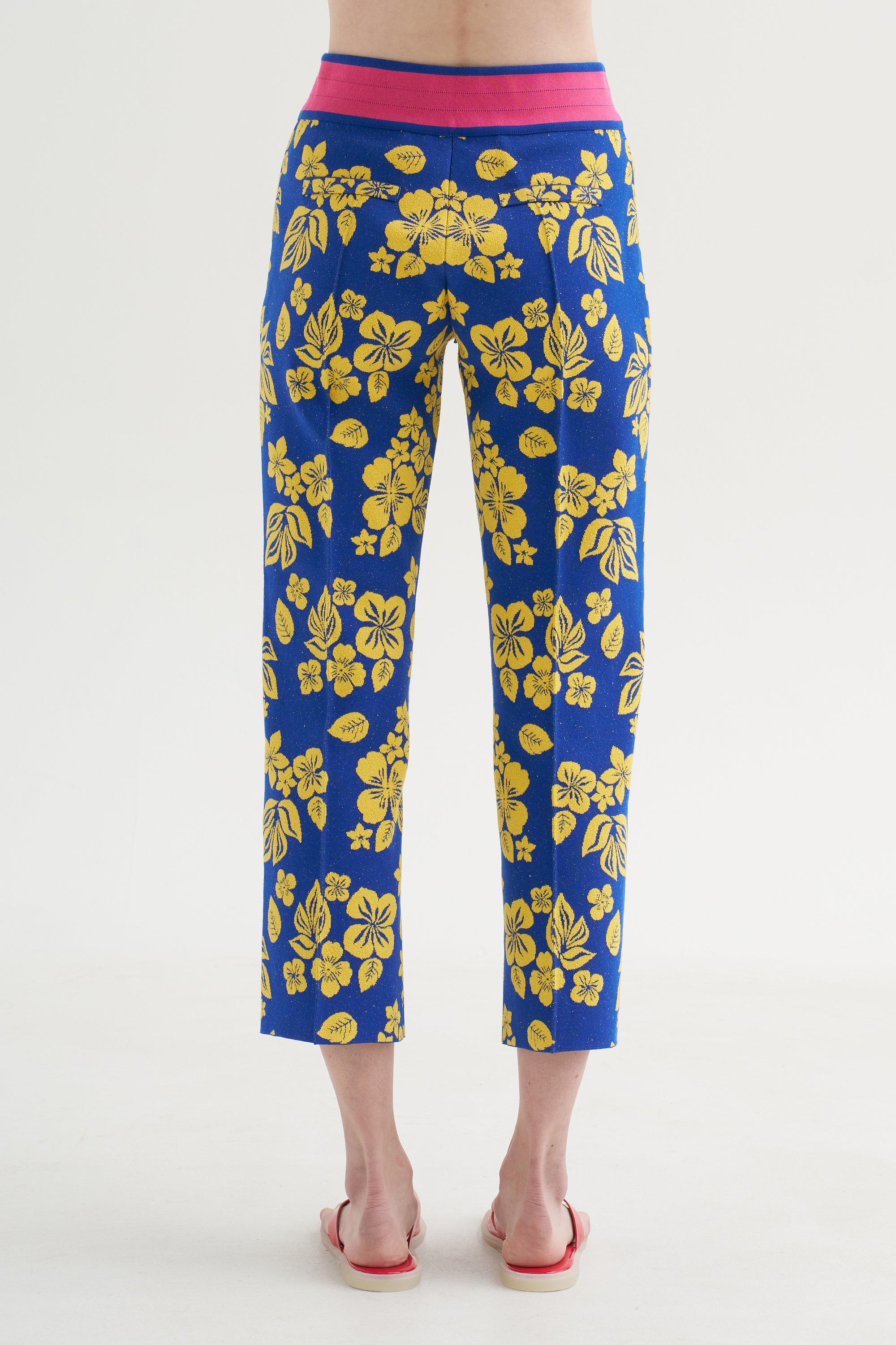 Lane Pant, Royal &amp; Yellow Floral