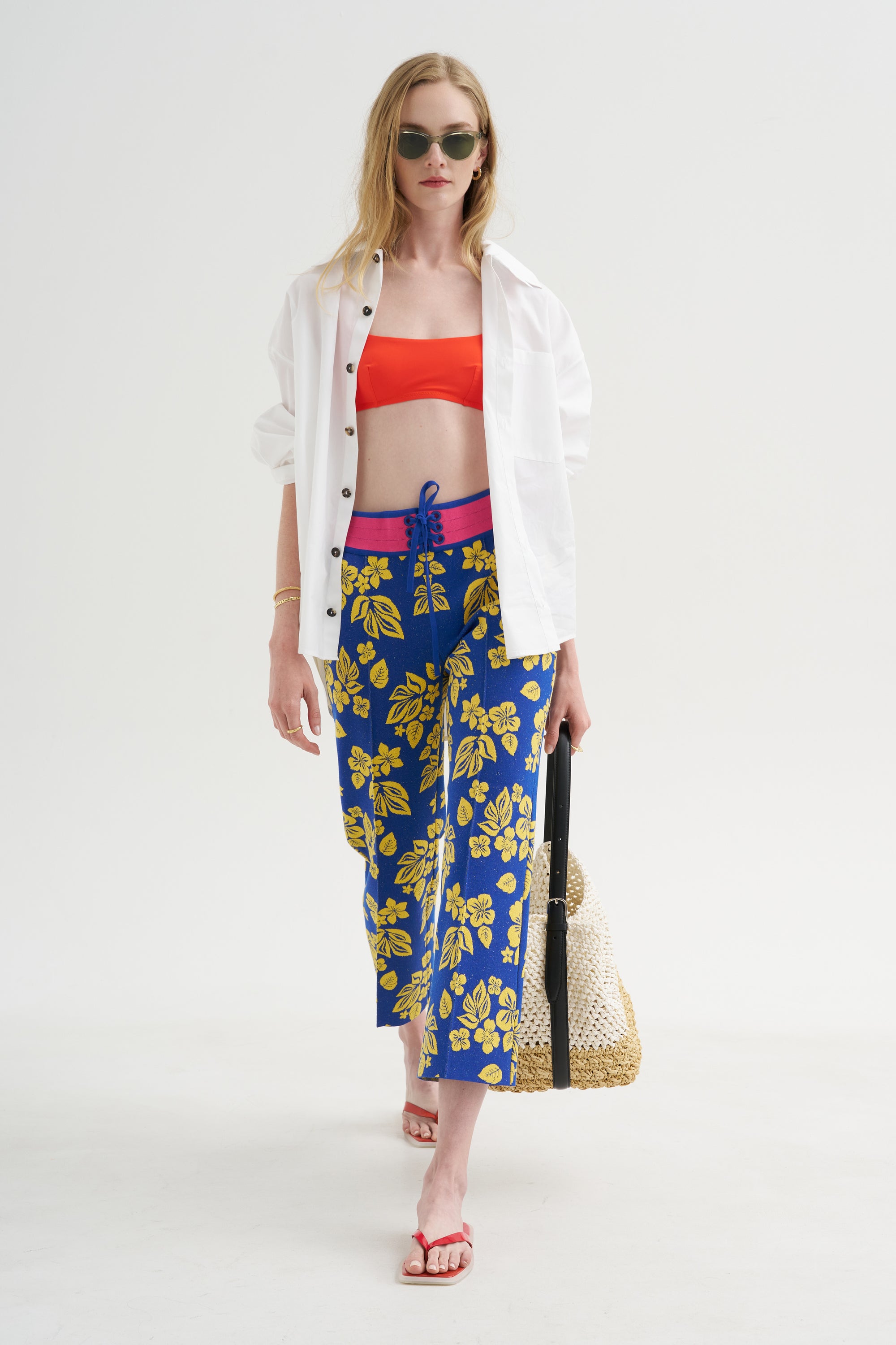 Lane Pant, Royal &amp; Yellow Floral