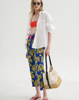 Lane Pant, Royal & Yellow Floral