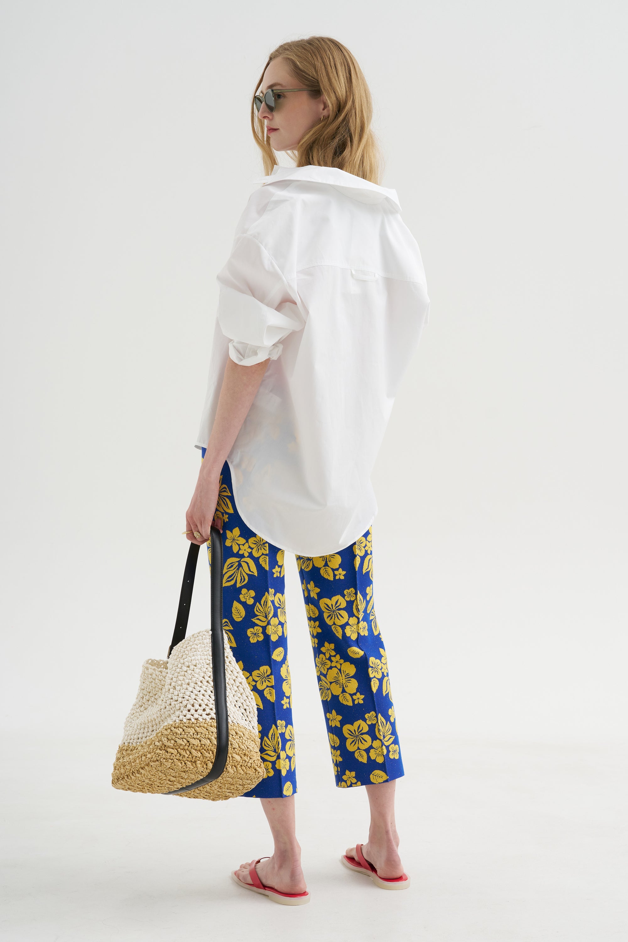 Lane Pant, Royal &amp; Yellow Floral
