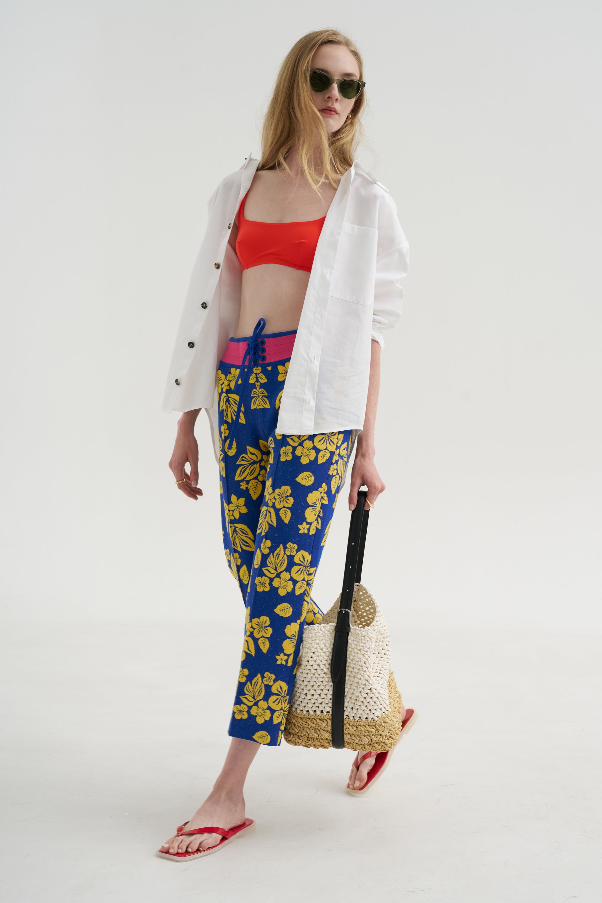 Lane Pant, Royal &amp; Yellow Floral