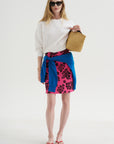 Ava Floral Skirt, Fuchsia & Mahogany