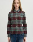 Plaid Kurt Shirt, Sage & Red