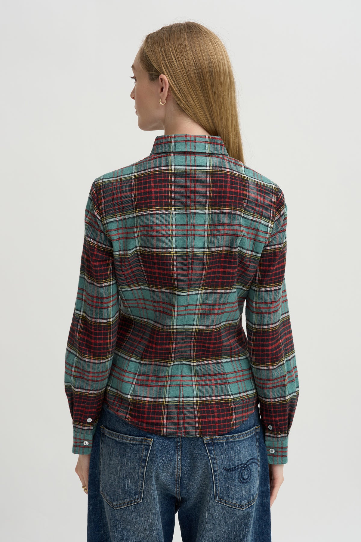 Plaid Kurt Shirt, Sage &amp; Red