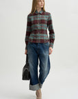 Plaid Kurt Shirt, Sage & Red
