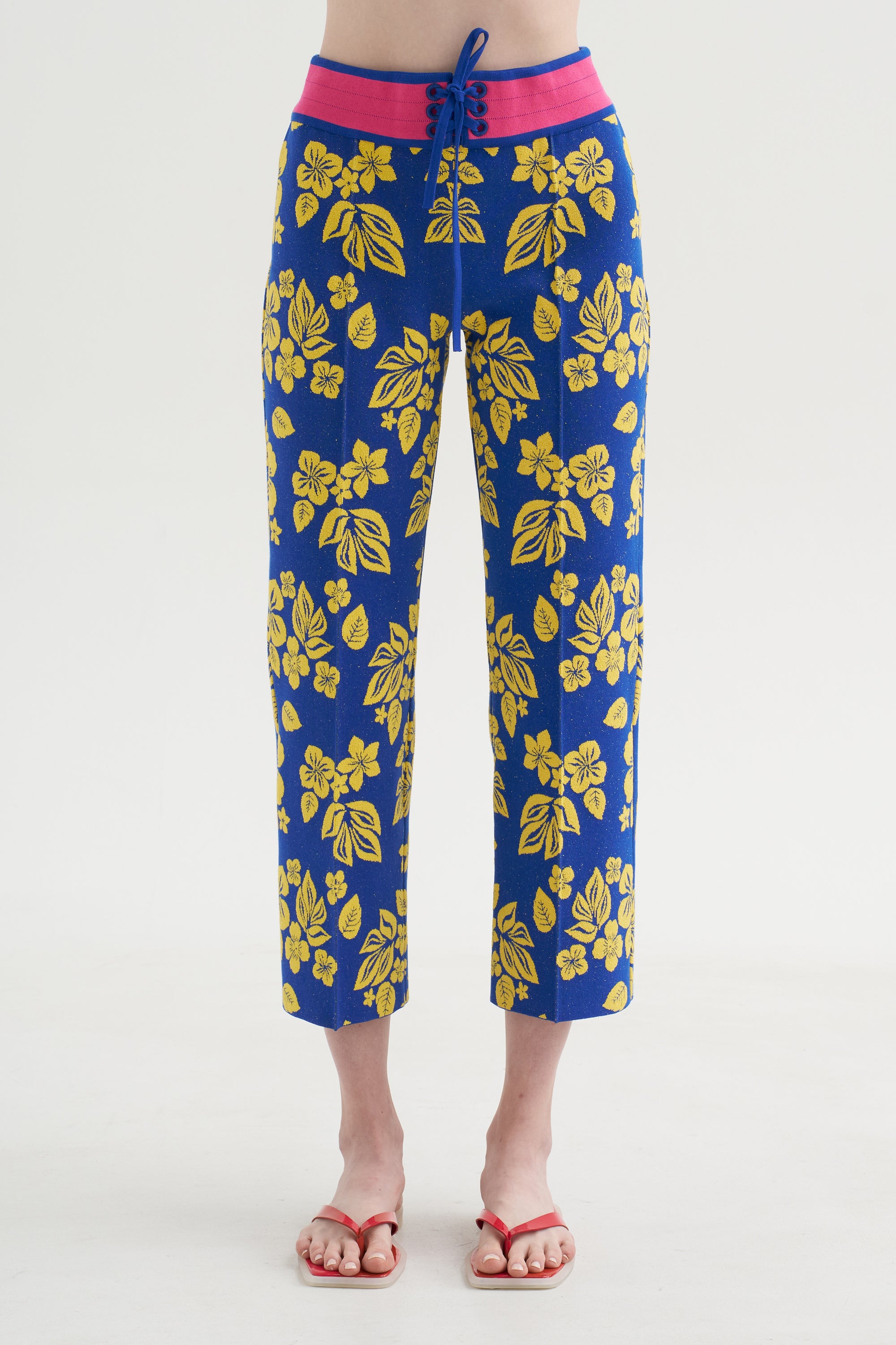Lane Pant, Royal &amp; Yellow Floral