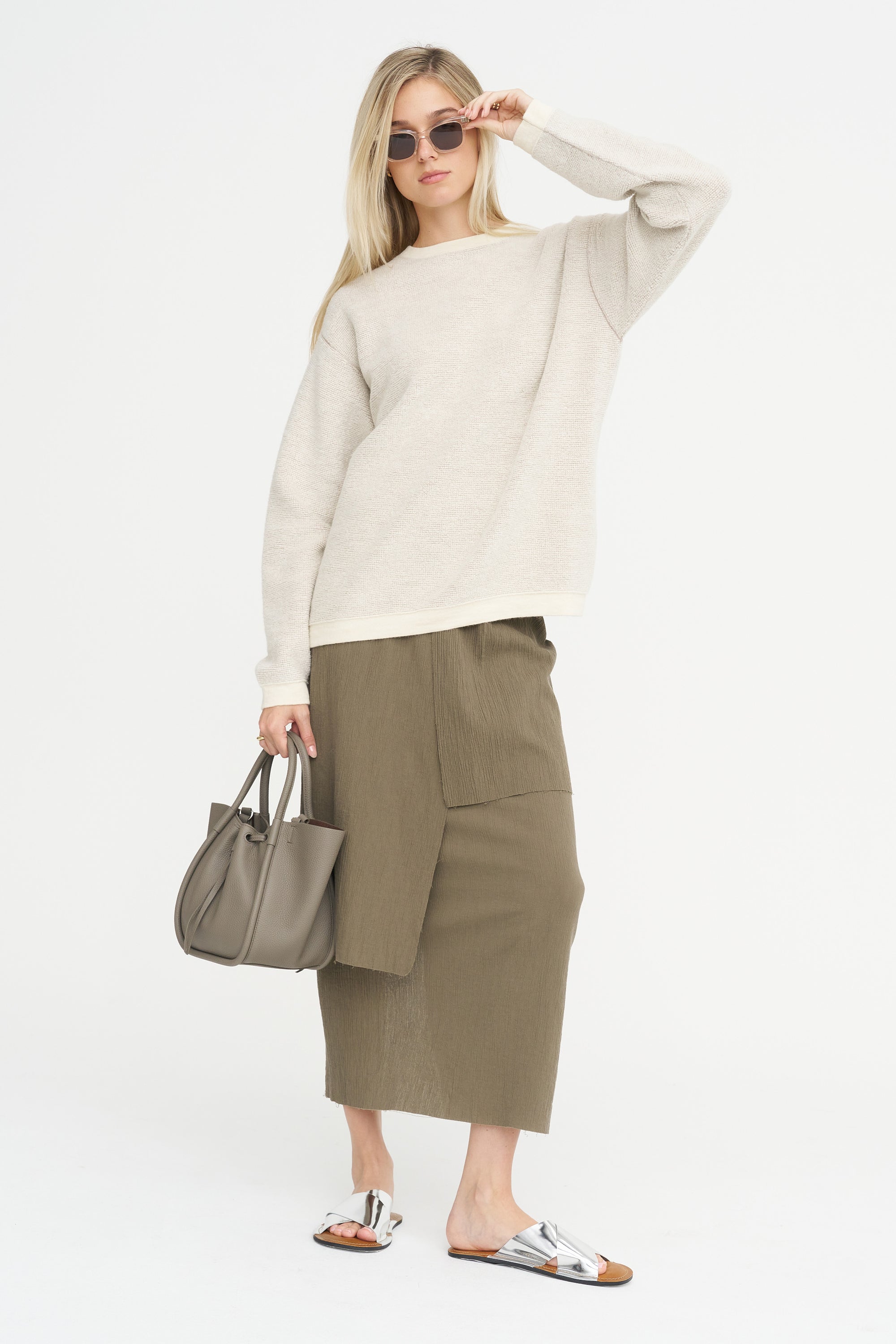 Raw Layer Skirt, Clay