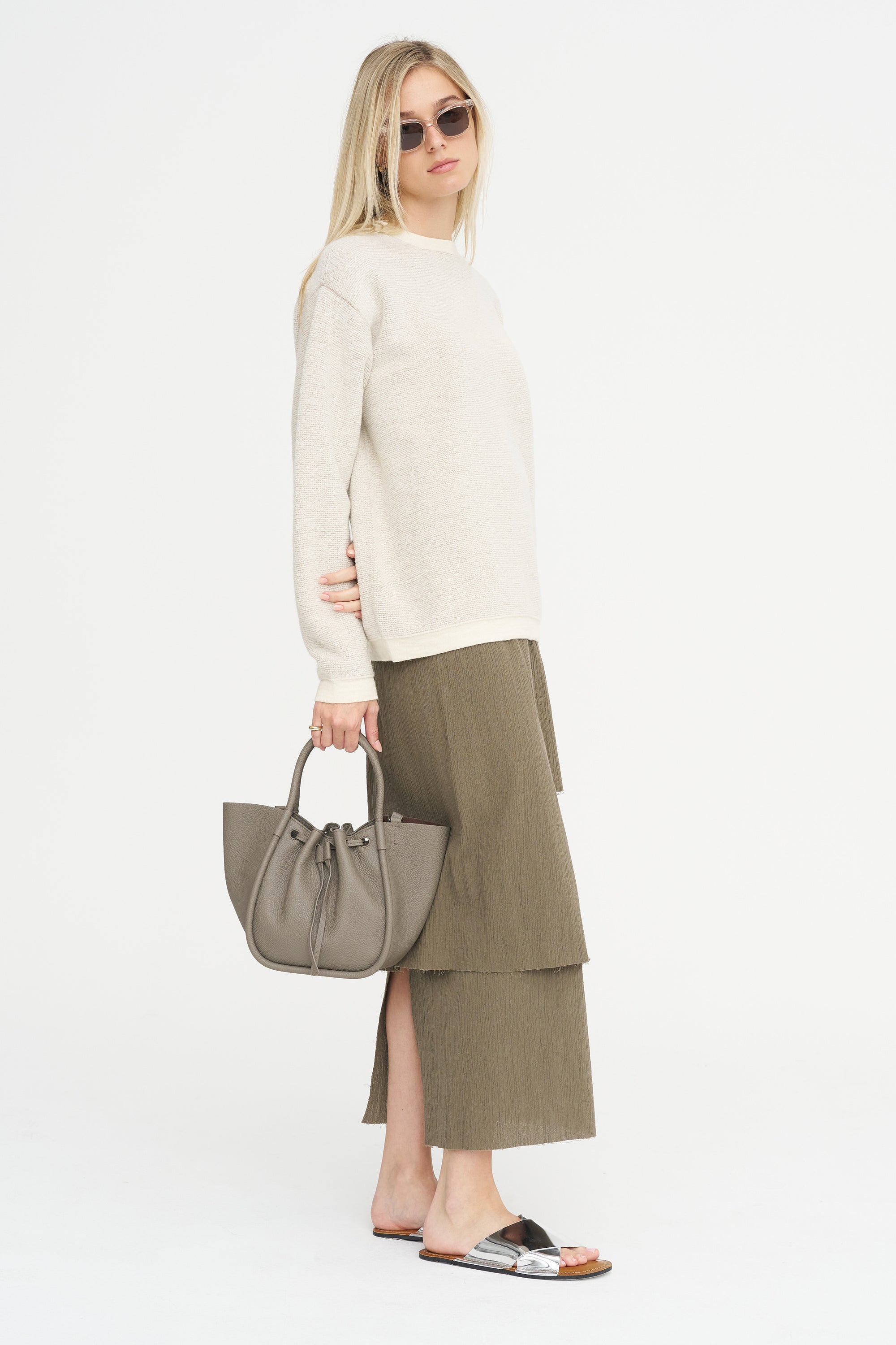 Raw Layer Skirt, Clay