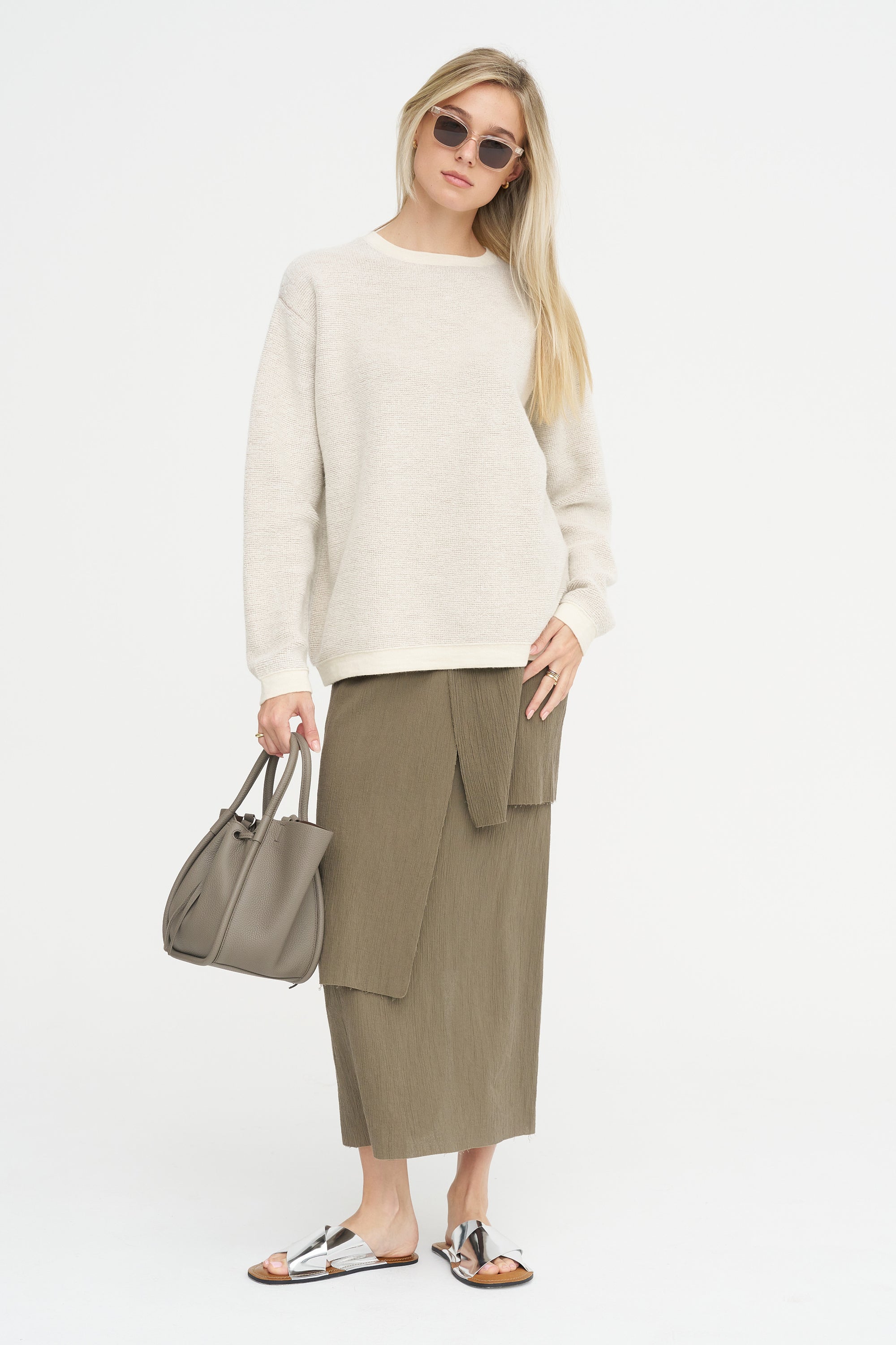 Raw Layer Skirt, Clay