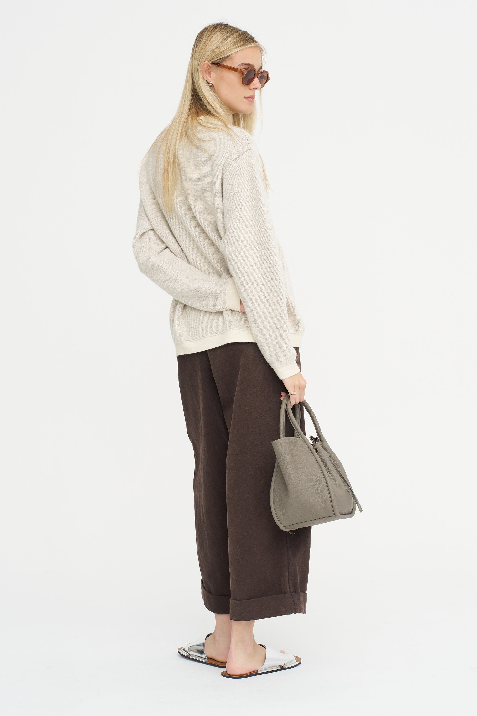 Fine Terry Crewneck, Raw White