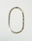 Large Tile Necklace - Matte, Sterling Silver