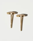 Petite Pavé Drop Studs, Yellow Gold