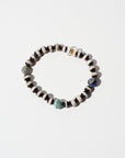 Stripe Beaded Bracelet, Black Agate
